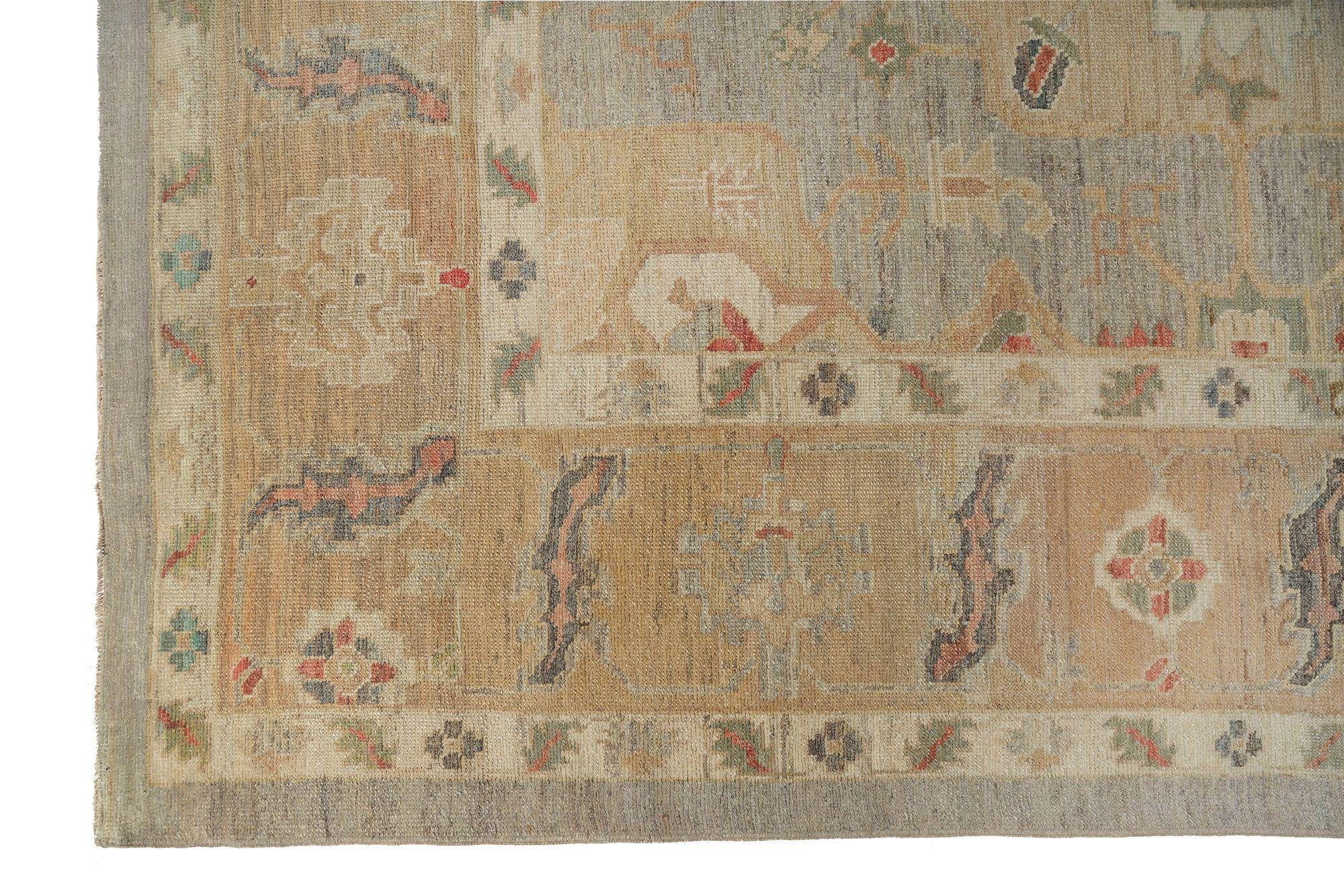 Entdecken Sie die Eleganz von Afghanistan Sultanabad mit Teppichen um 1990. Dieses exklusive Design aus Wolle und Hellblau ist perfekt, um Ihren Raum zu verschönern.