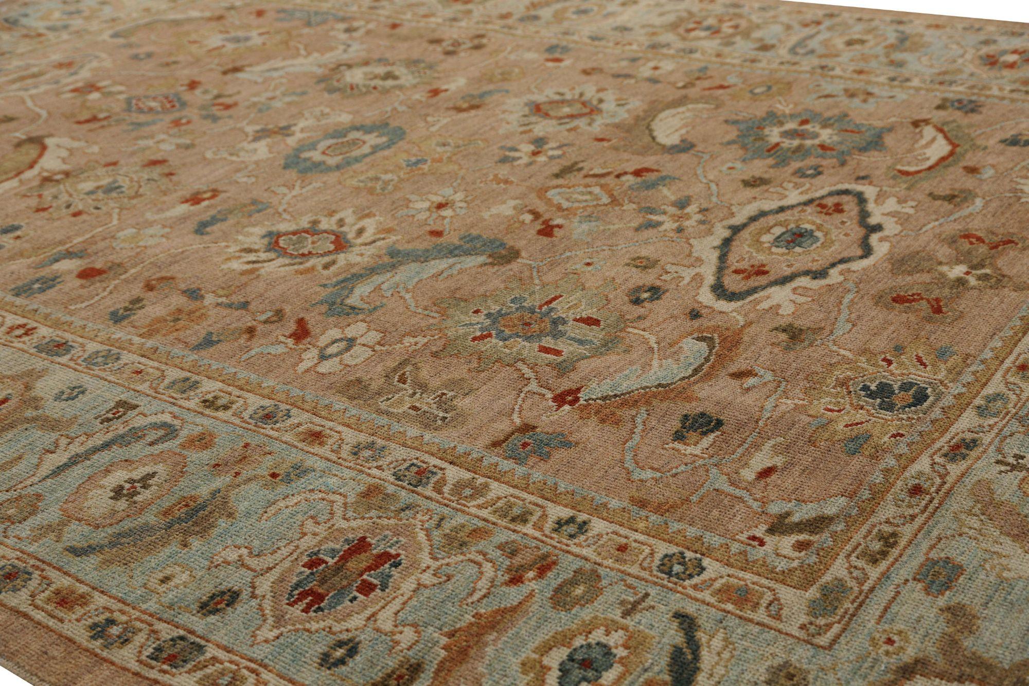 Sultanabad-Teppiche aus Afghanistan - Wolle in Rosa mit rosa Design - 95954 (Stammeskunst) im Angebot