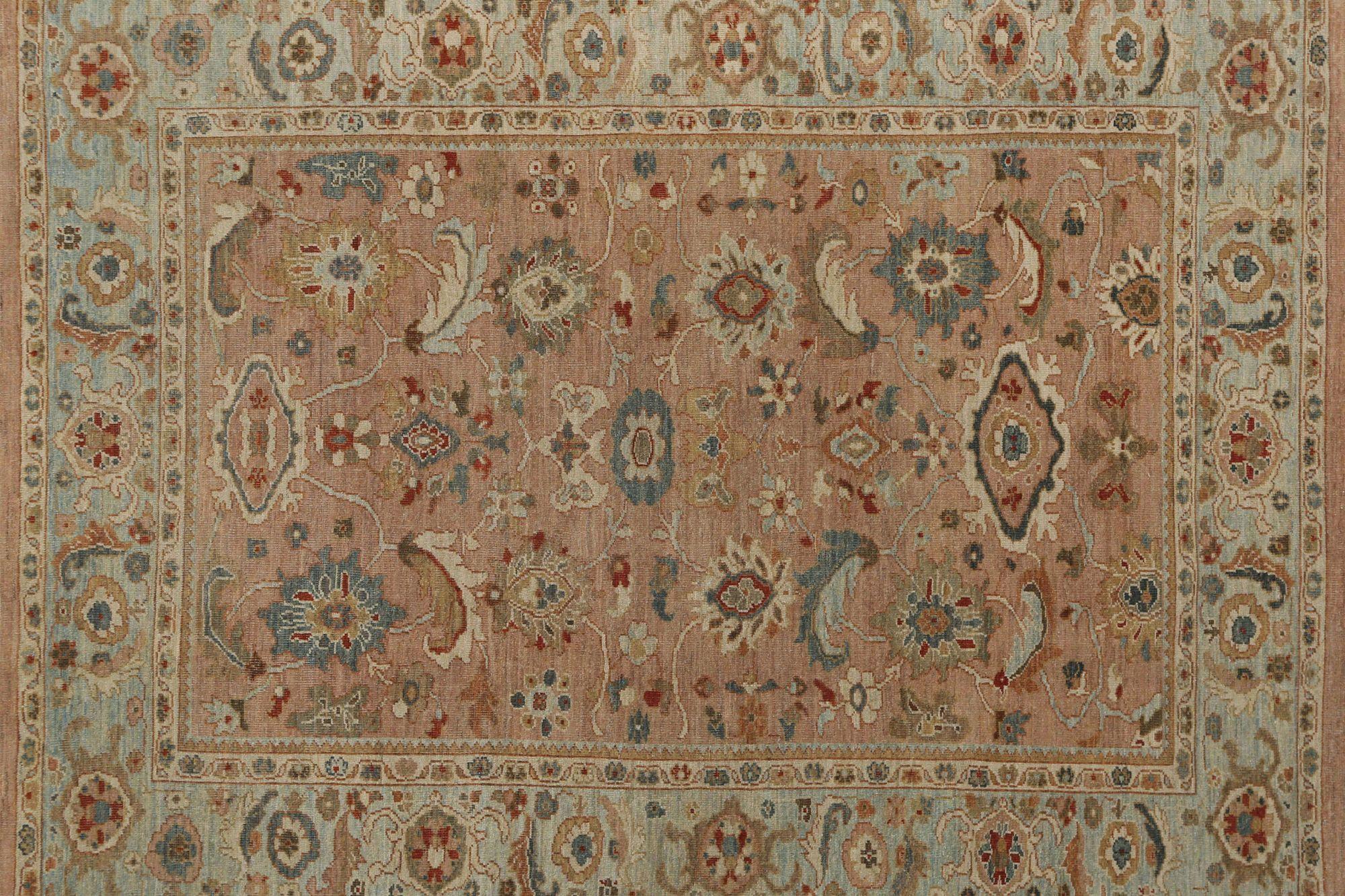 Sultanabad-Teppiche aus Afghanistan - Wolle in Rosa mit rosa Design - 95954 (Afghanisch) im Angebot