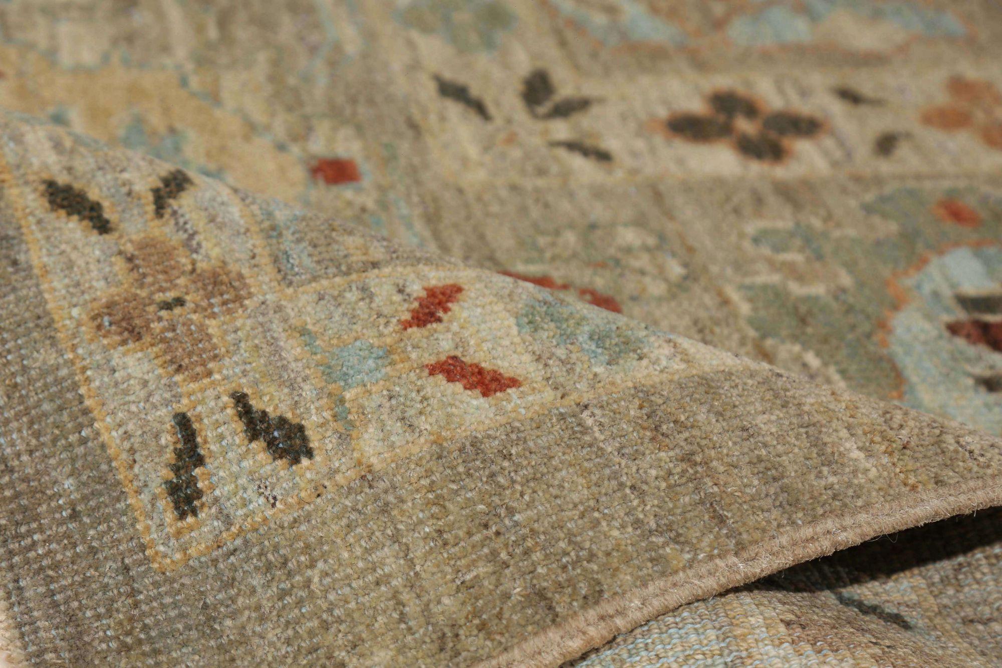 Sultanabad-Teppiche aus Afghanistan - Wolle in Taupe mit Muster - 95795 (Stammeskunst) im Angebot