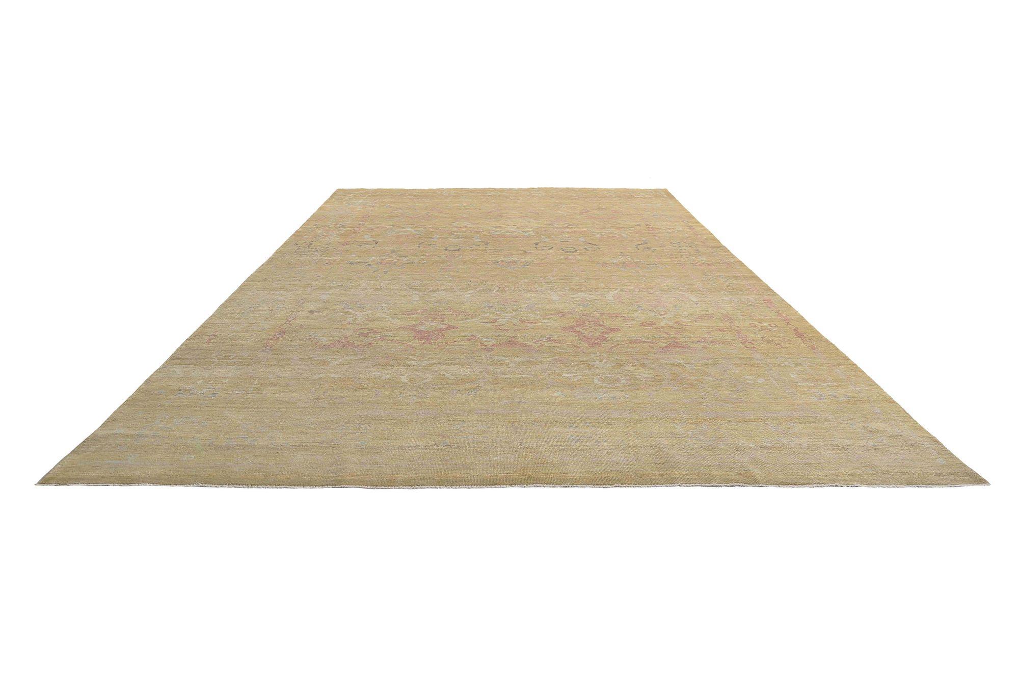 Afghano Tappeti per l'area Afghanistan Sultanabad Rugs - Disegno giallo in lana - 97504 in vendita