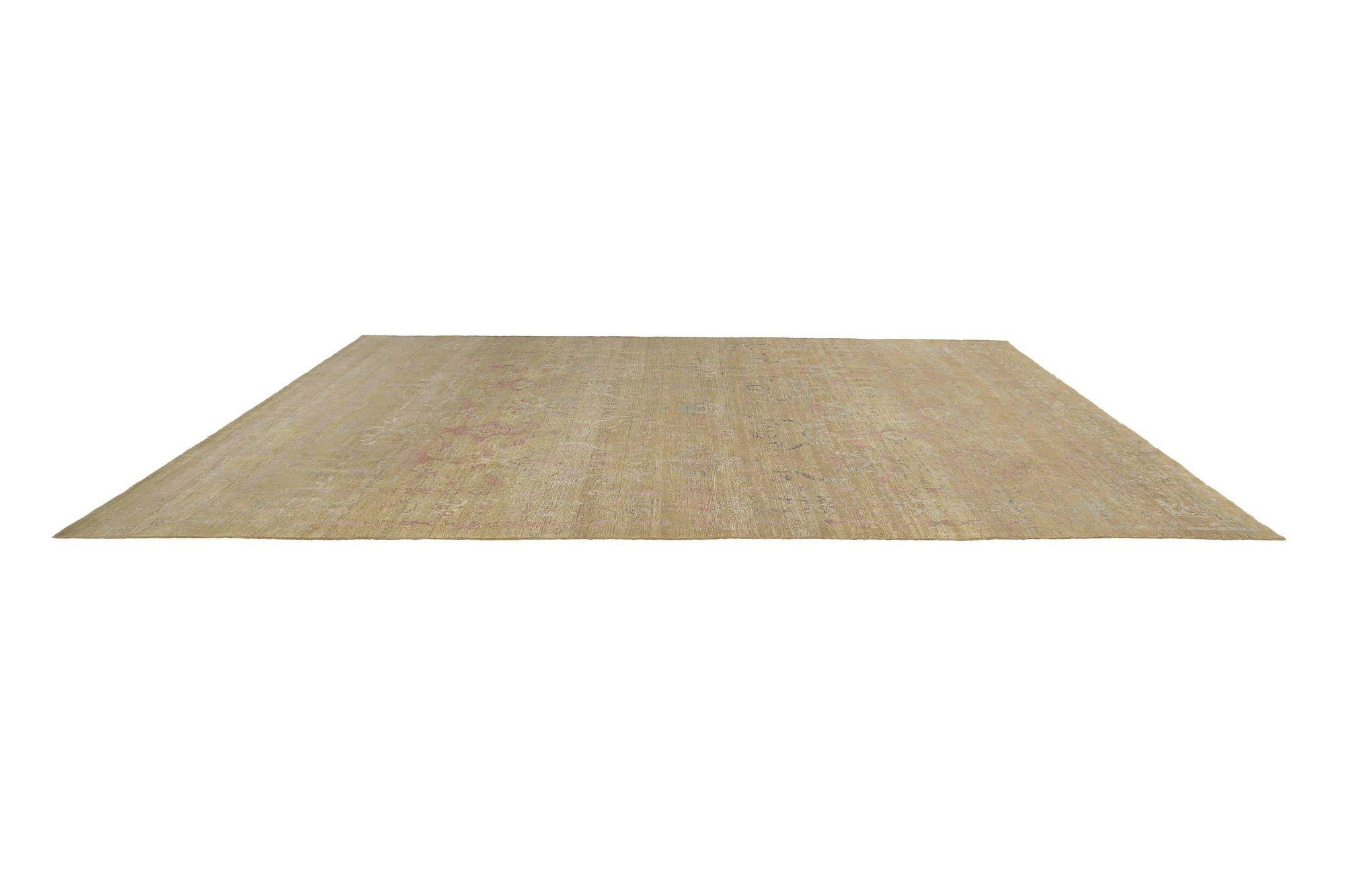 Tappeti per l'area Afghanistan Sultanabad Rugs - Disegno giallo in lana - 97504 In condizioni ottime in vendita a Dallas, TX