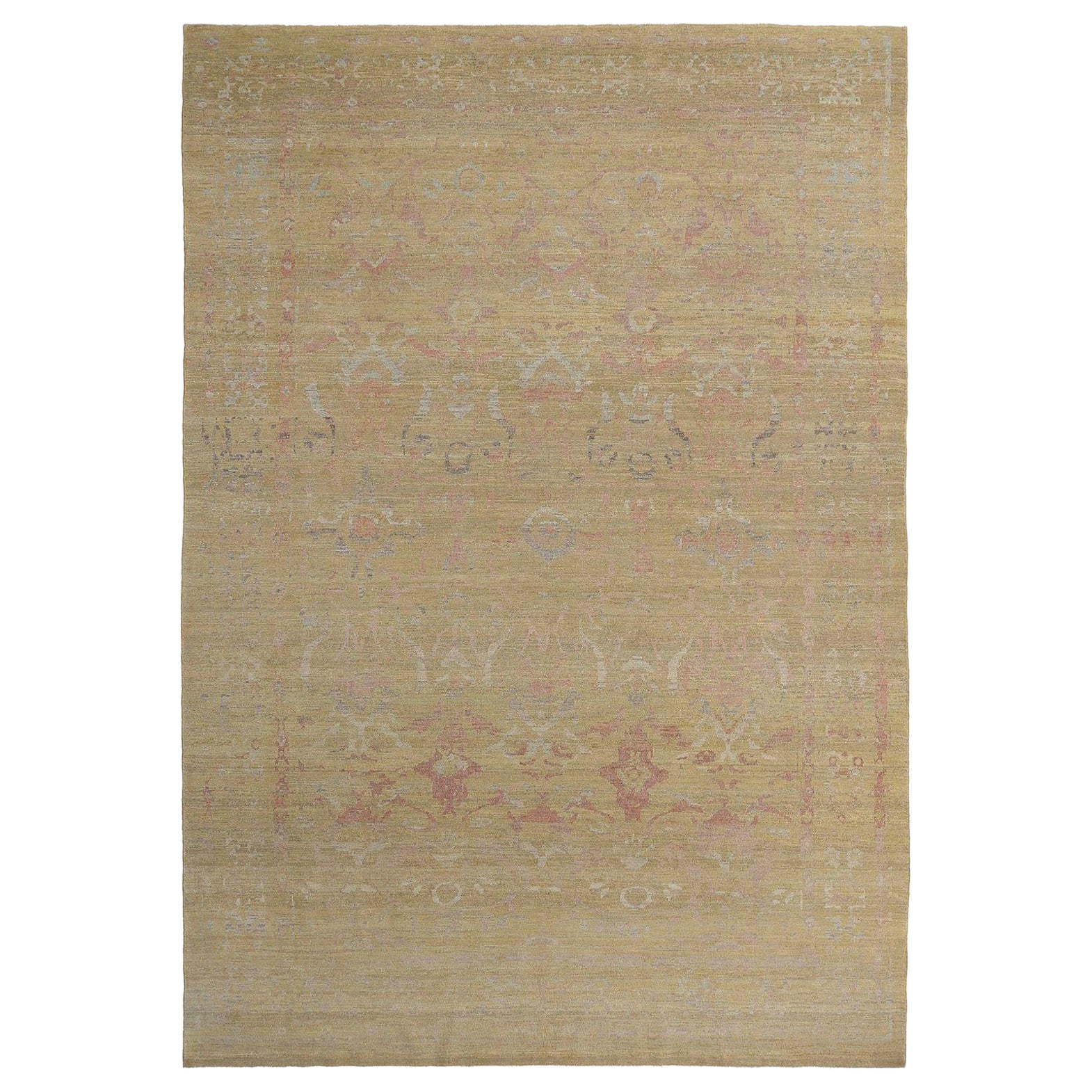 Tappeti per l'area Afghanistan Sultanabad Rugs - Disegno giallo in lana - 97504 in vendita