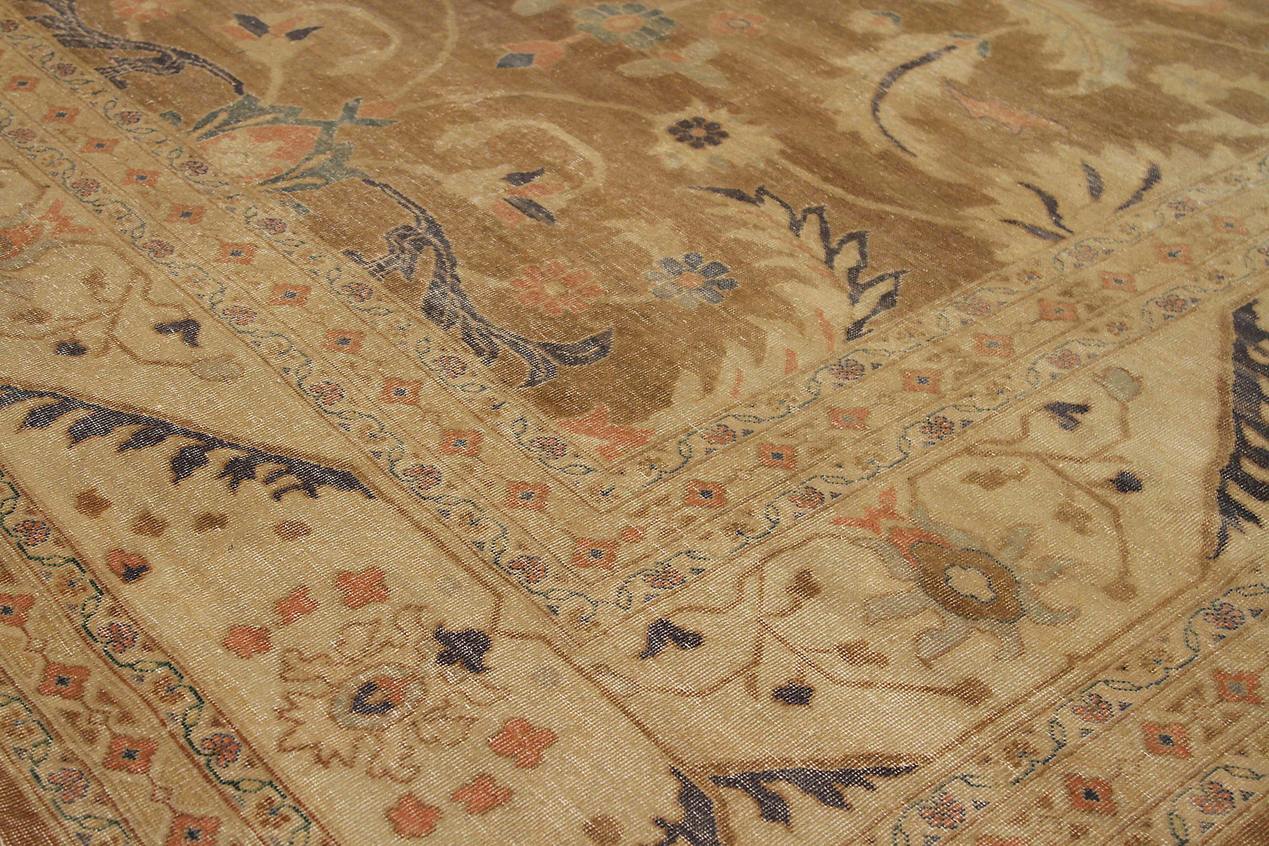 Tappeto Afghanistan Sultanabad Rugs di dimensioni maggiori, circa 1990 - Lana Marrone Avorio - 92503 In condizioni ottime in vendita a Dallas, TX