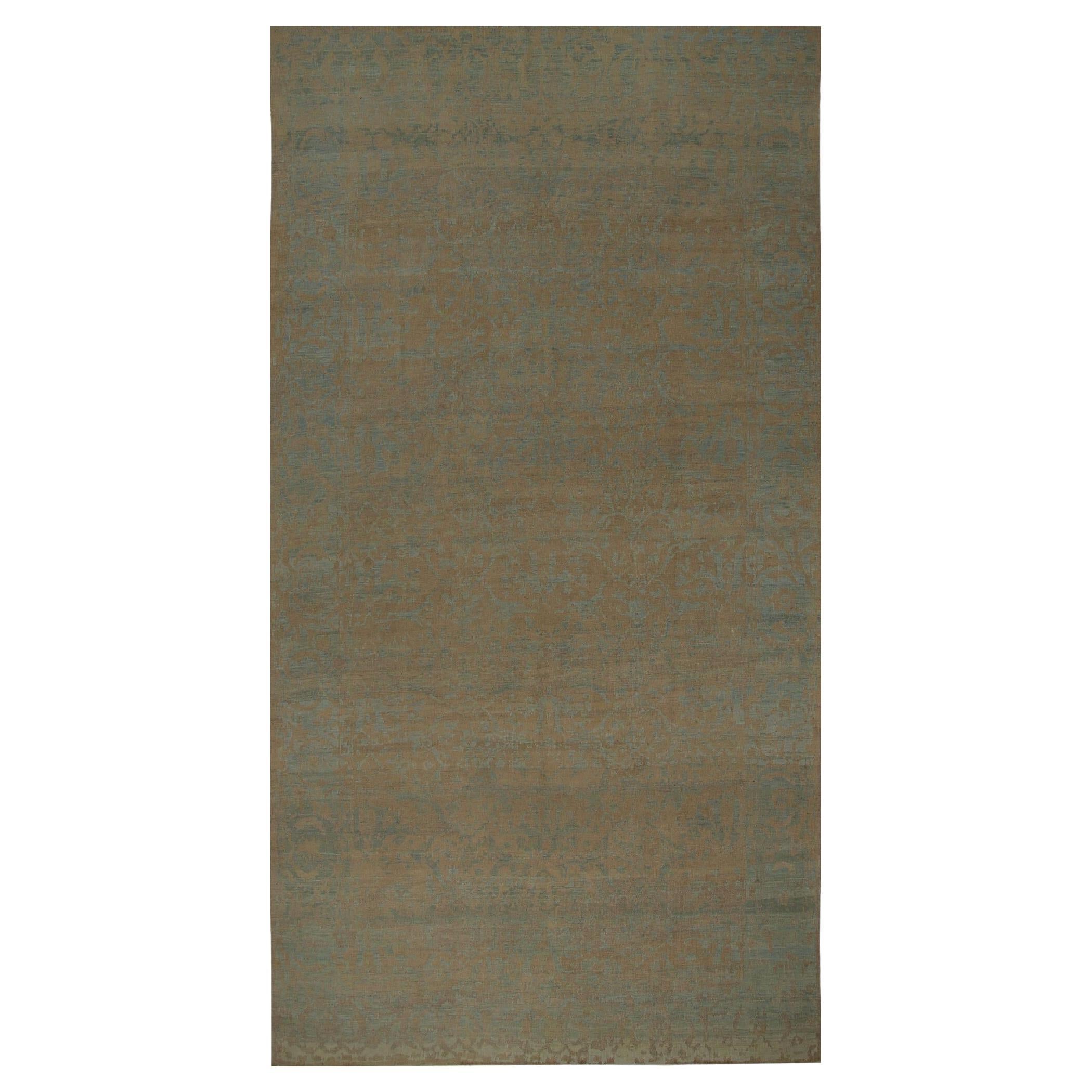 Afghanistan Sultanabad Over Size Teppich - Wolle Blau Braun Grau - 96175