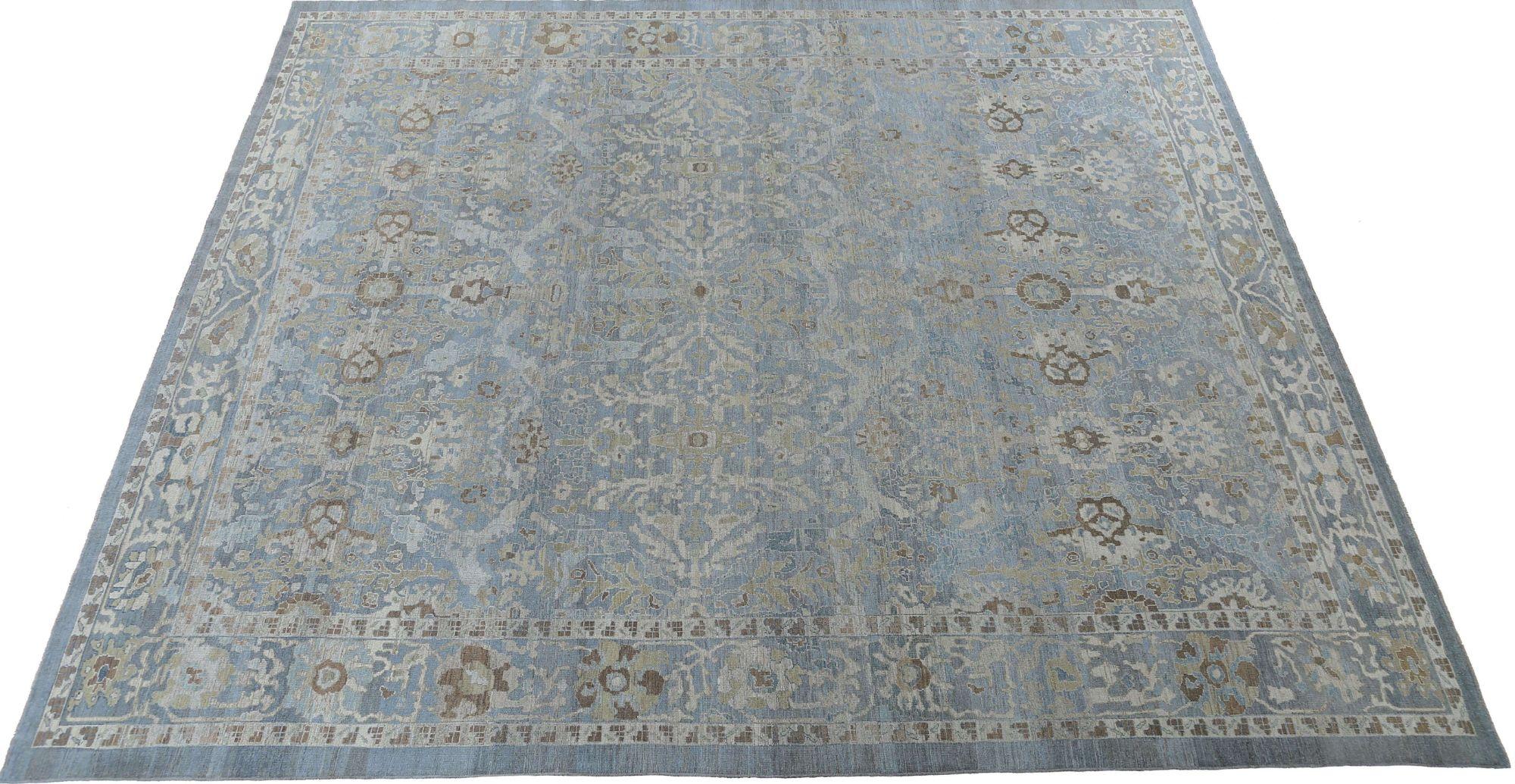 Sultanabad Over Size-Teppich in Übergröße aus Wolle in Blau aus Afghanistan - 95531 (Stammeskunst) im Angebot