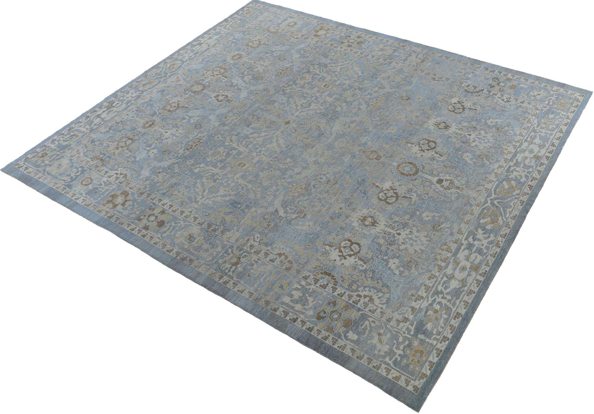 Sultanabad Over Size-Teppich in Übergröße aus Wolle in Blau aus Afghanistan - 95531 (Afghanisch) im Angebot