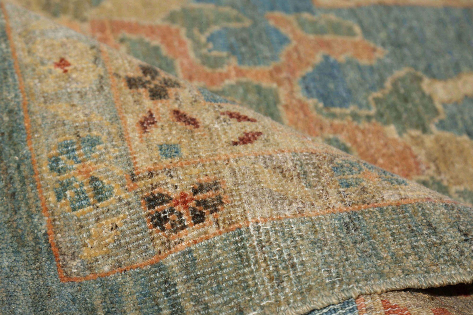 Sultanabad Over Size-Teppich aus Wolle in Übergröße aus Afghanistan in Blau - 95812 (Stammeskunst) im Angebot