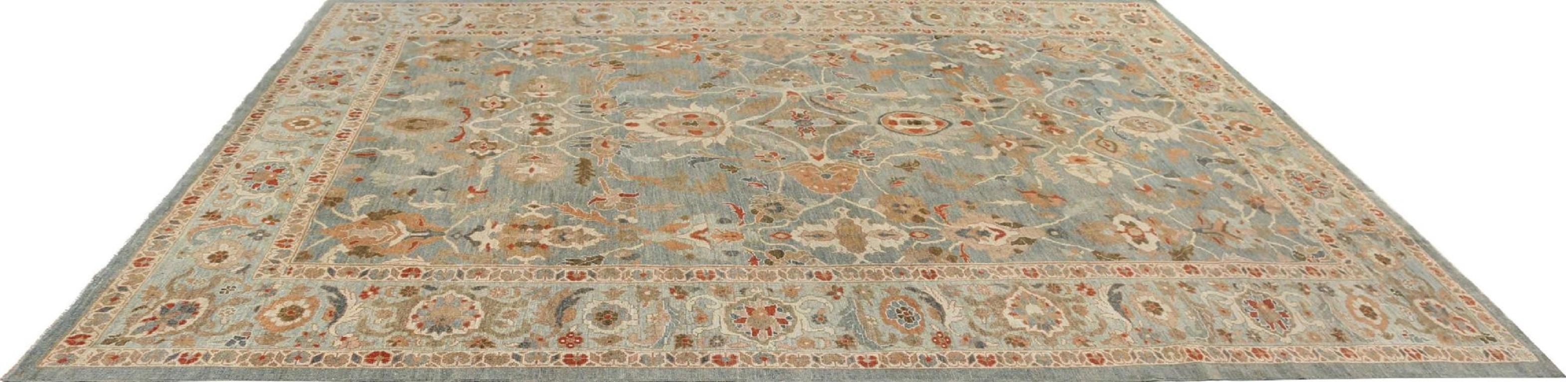 Sultanabad Over Size-Teppich aus Wolle in Übergröße aus Afghanistan in Blau - 95928 (Stammeskunst) im Angebot