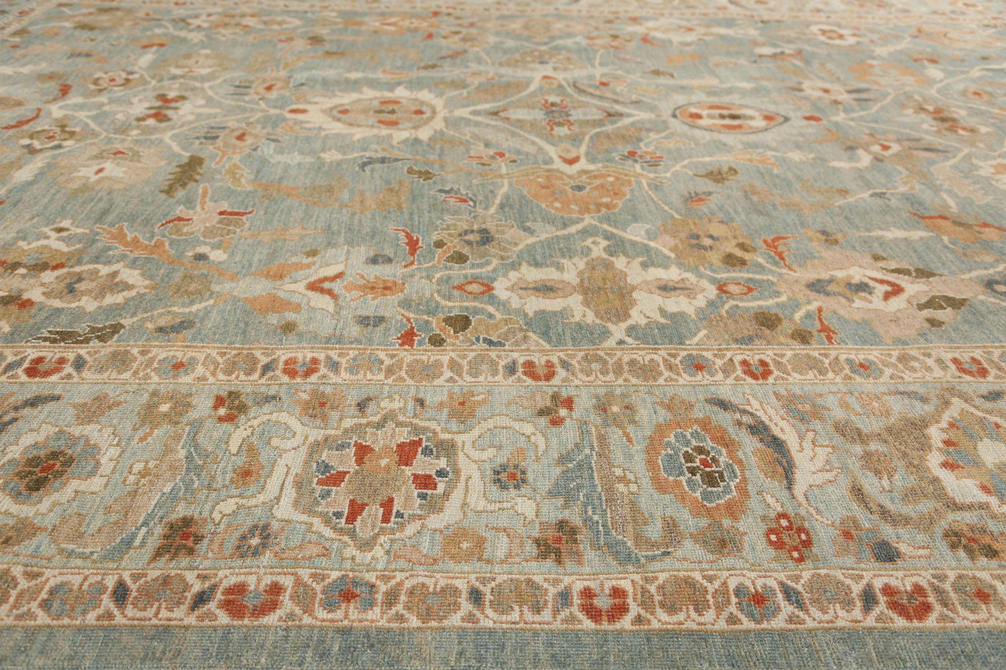 Sultanabad Over Size-Teppich aus Wolle in Übergröße aus Afghanistan in Blau - 95928 (Afghanisch) im Angebot
