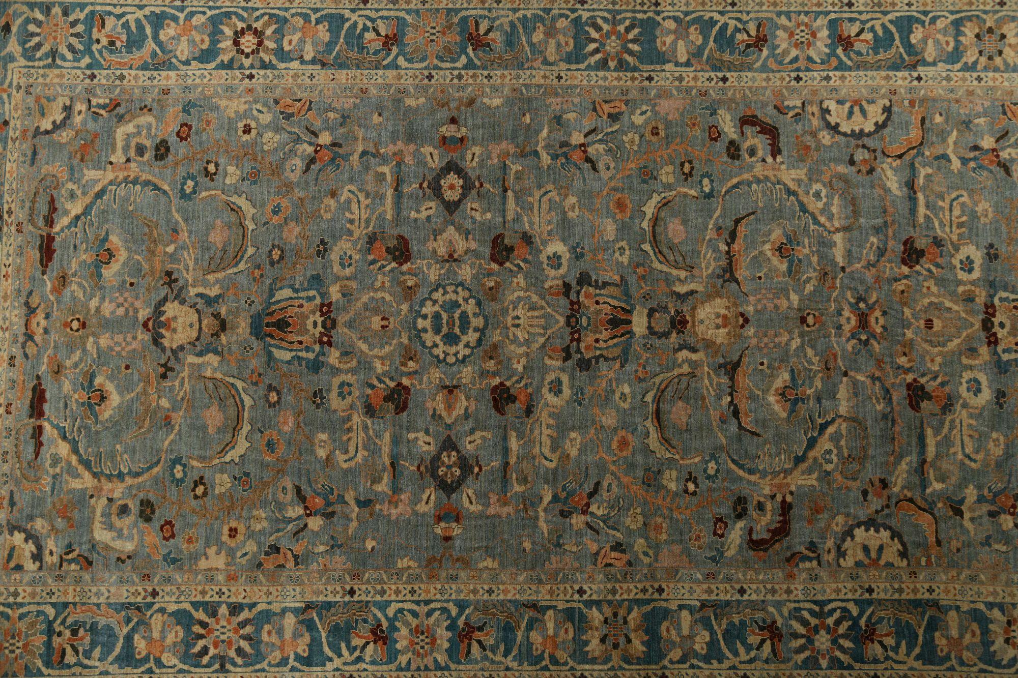 Sultanabad Over Size-Teppich aus Wolle in Übergröße aus Afghanistan in Blau - 96203 (Stammeskunst) im Angebot