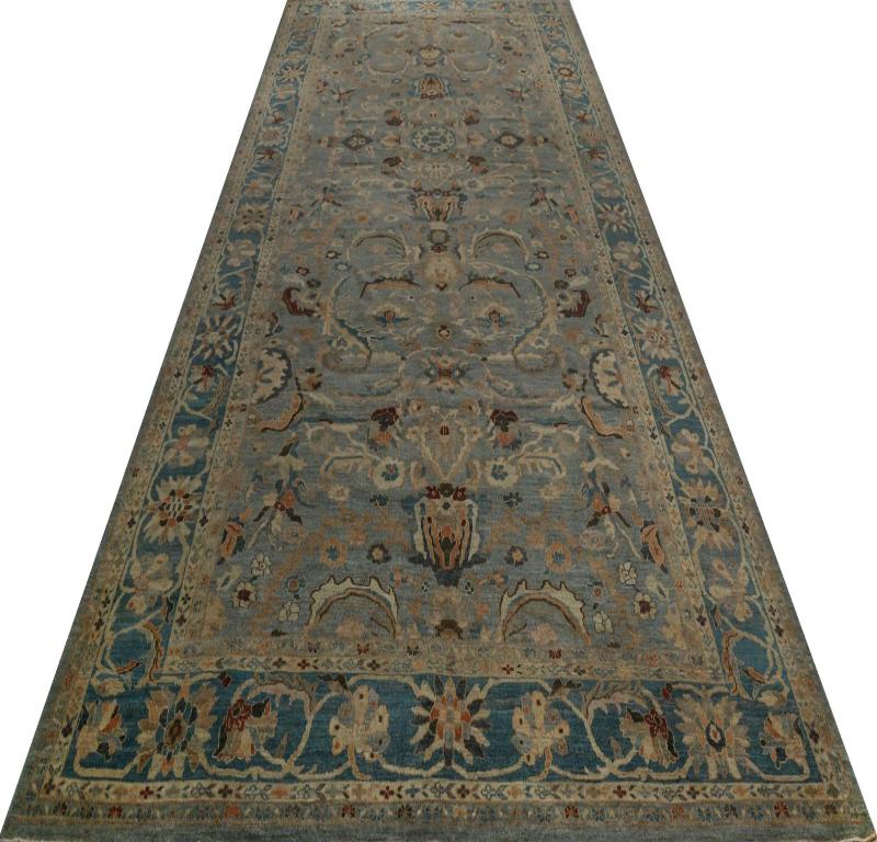 Sultanabad Over Size-Teppich aus Wolle in Übergröße aus Afghanistan in Blau - 96203 (Afghanisch) im Angebot
