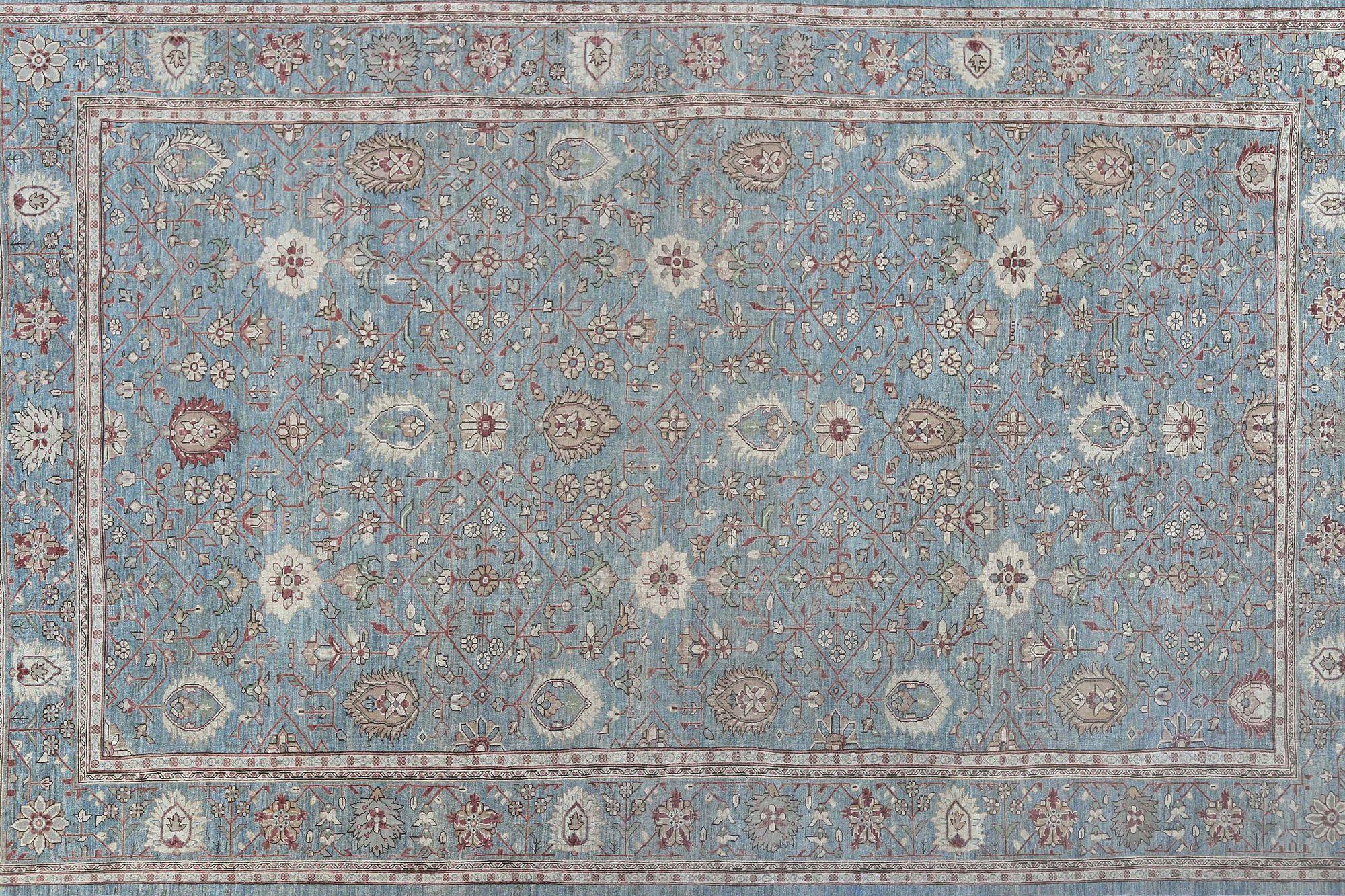 Sultanabad Over Size-Teppich aus Wolle in Übergröße aus Afghanistan in Blau - 97487 im Zustand „Hervorragend“ im Angebot in Dallas, TX
