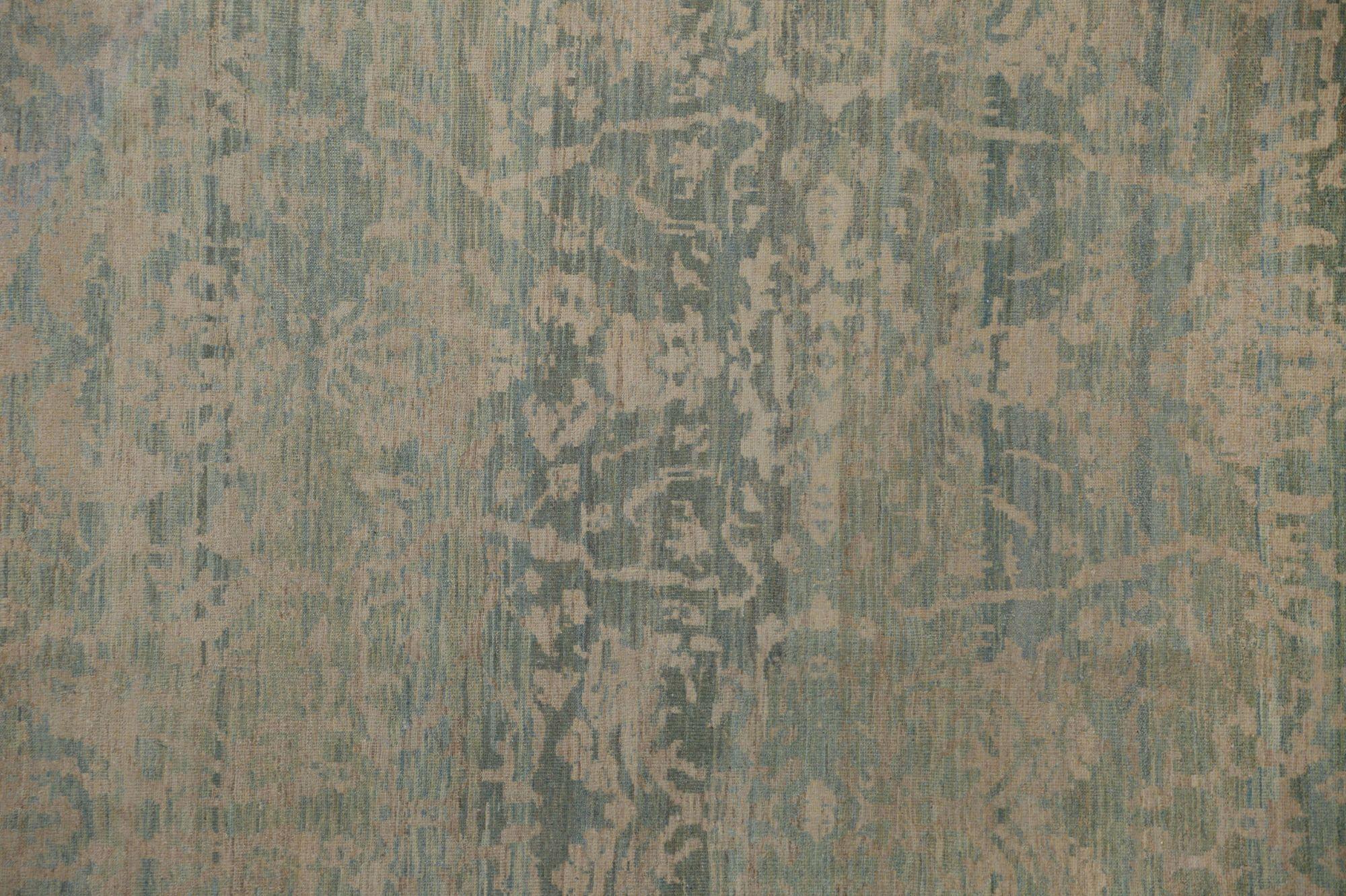 Afghanistan Sultanabad Over Size-Teppich aus Wolle in Blau, Grau und Elfenbein - 95932 (Afghanisch) im Angebot