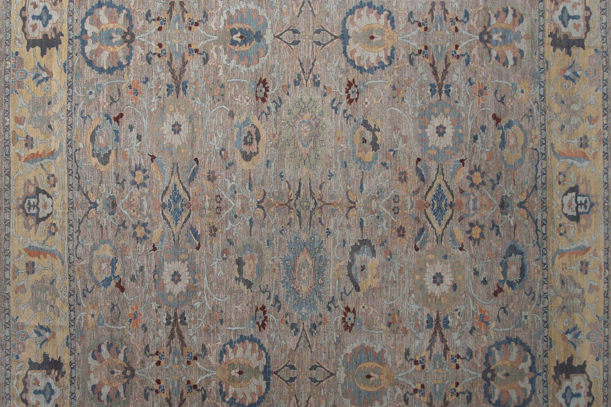 Afghanistan Sultanabad Over Size Teppich - Wolle Brown Design - 95679 (Stammeskunst) im Angebot