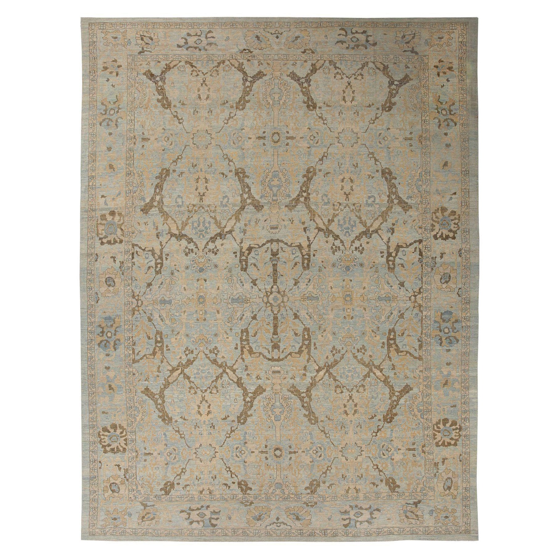 Tappeto Afghanistan Sultanabad Rugs - Lana Marrone Grigio/Argento - 97041