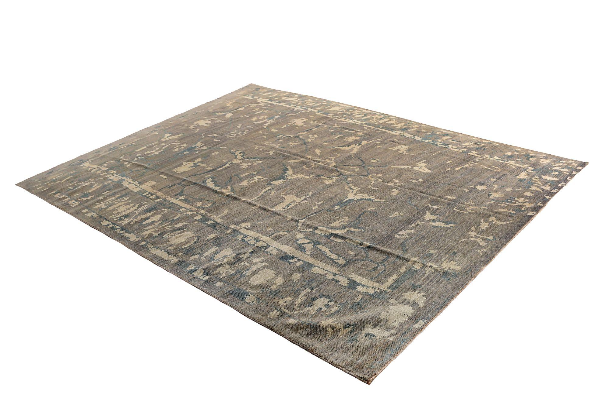 Afghanistan Sultanabad Over Size Teppich - Wolle Braun Elfenbein - 97379 im Zustand „Hervorragend“ im Angebot in Dallas, TX