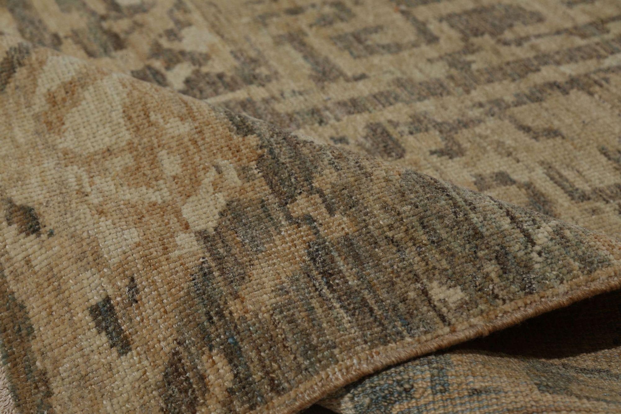 Afghanistan Sultanabad Over Size Teppich - Wolle Brown Taupe - 96198 (Afghanisch) im Angebot