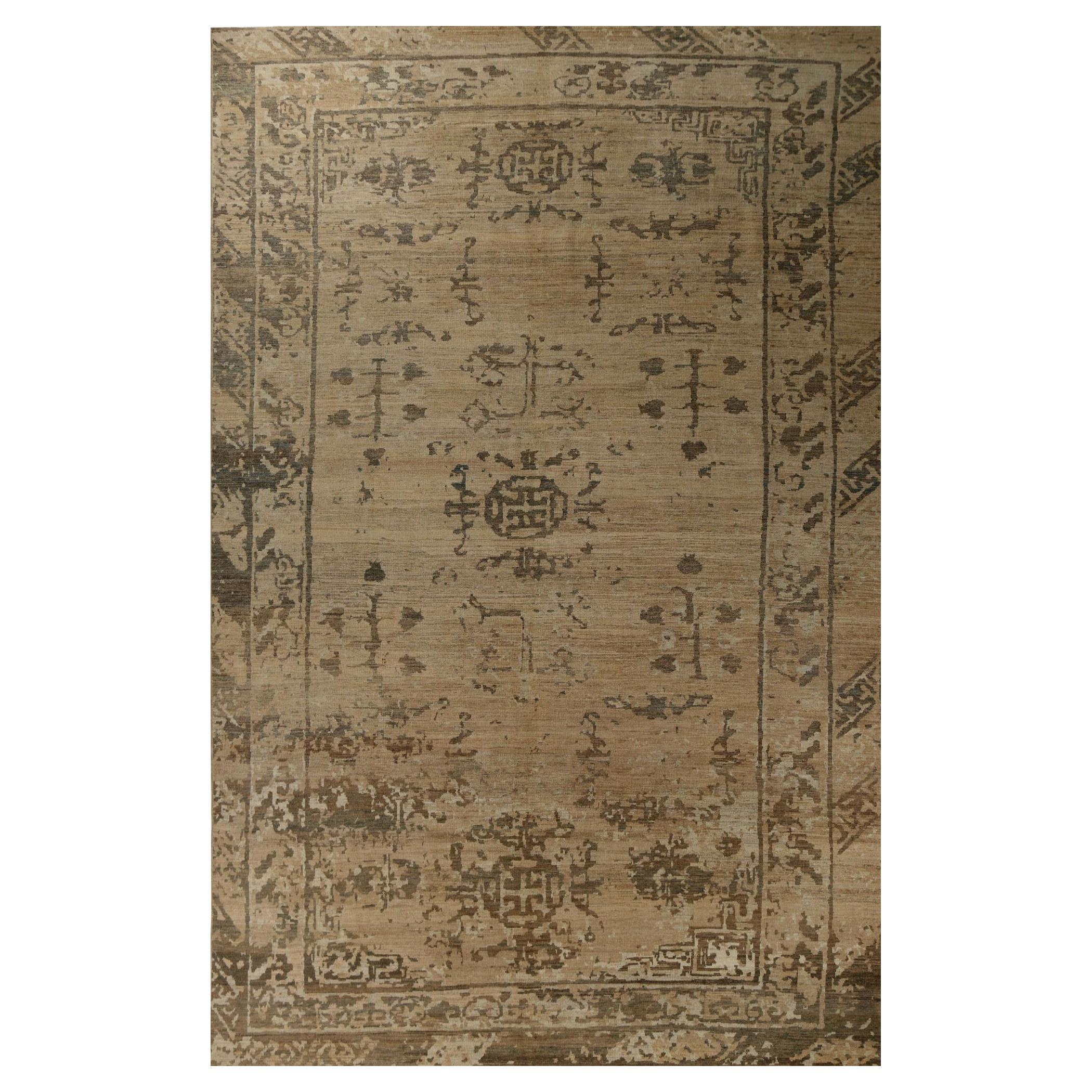 Afghanistan Sultanabad Over Size Rug - Wool Brown Taupe - 96198