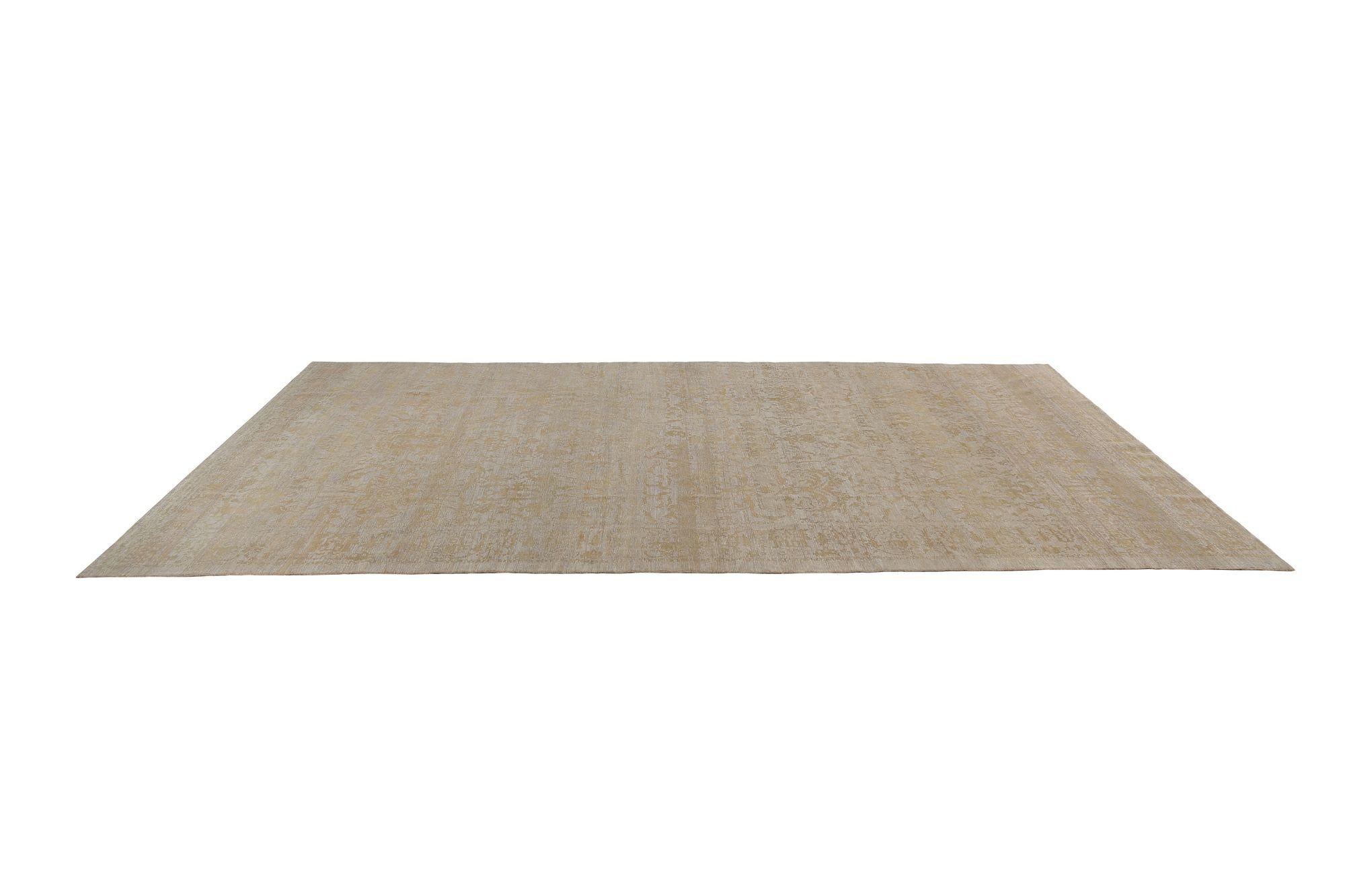 Afghanistan Sultanabad Over Size Teppich - Wolle Brown Taupe - 97317 im Zustand „Hervorragend“ im Angebot in Dallas, TX