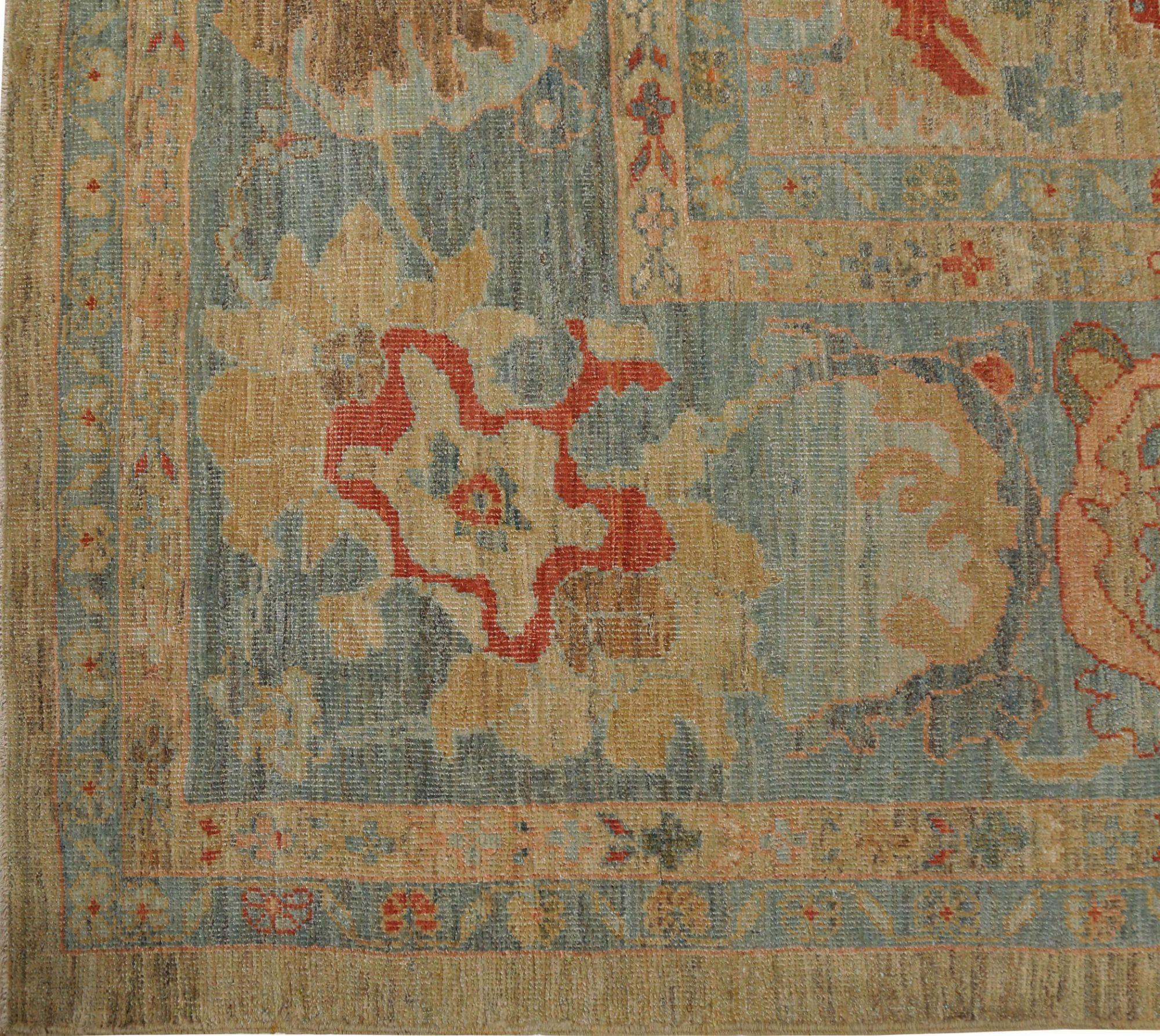 Découvrez l'élégance du tapis Sultanabad d'Afghanistan de Circa 1990. Conçu avec de la laine et du Design/One, ce modèle exclusif est parfait pour mettre en valeur votre espace.