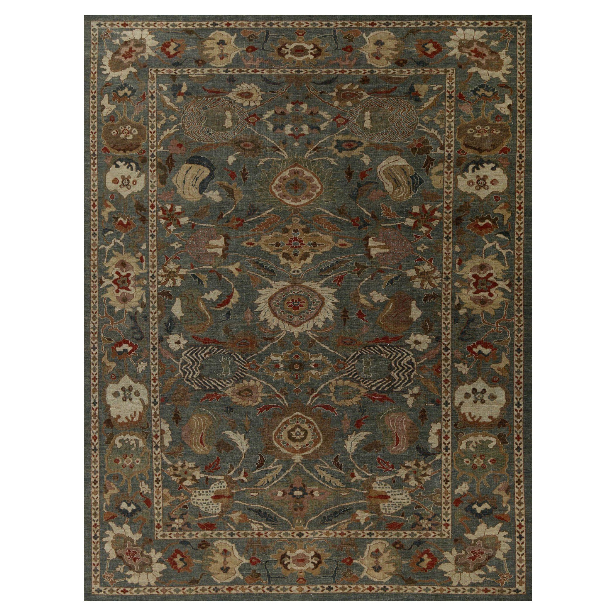 Afghanistan Sultanabad Over Size Rug - Wool Gray Design - 96201 For Sale