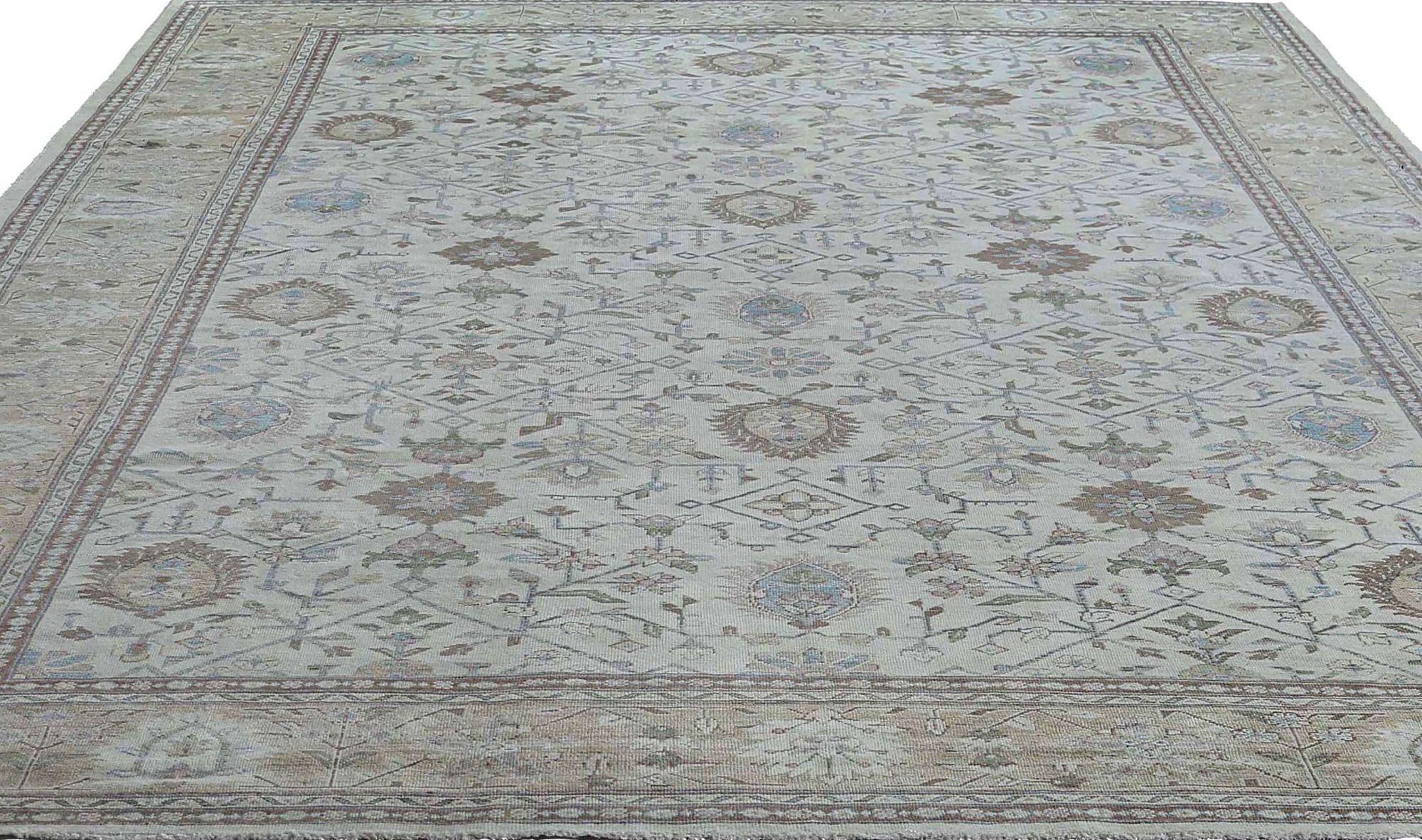 Afghanistan Sultanabad Over Size Teppich - Wolle Elfenbein Design - 95442 (Handgeknüpft) im Angebot