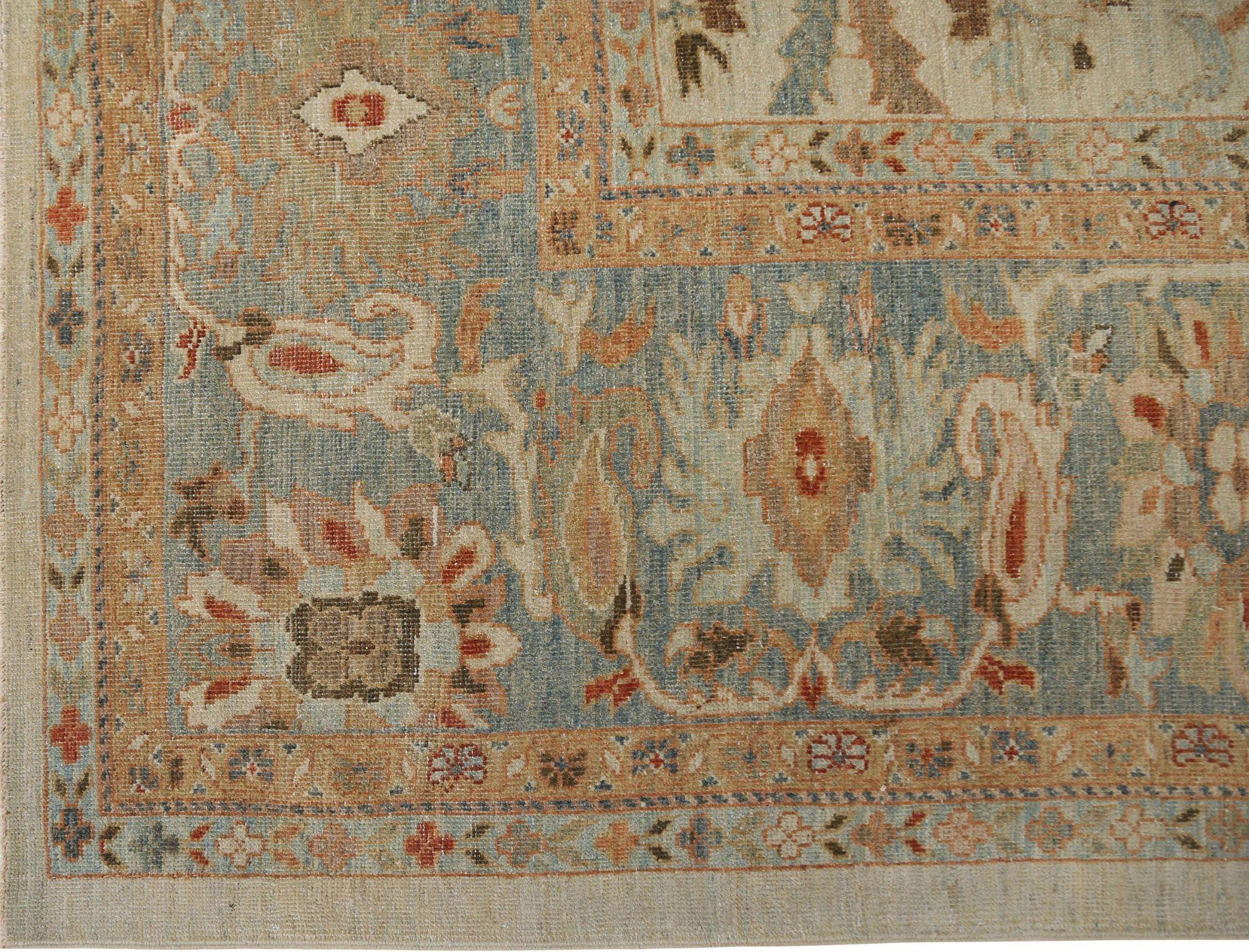 Entdecken Sie die Eleganz des afghanischen Sultanabad-Teppichs in Übergröße aus der Zeit um 1990. Dieses exklusive Design aus Wolle und Elfenbein ist perfekt, um Ihren Raum zu verschönern.