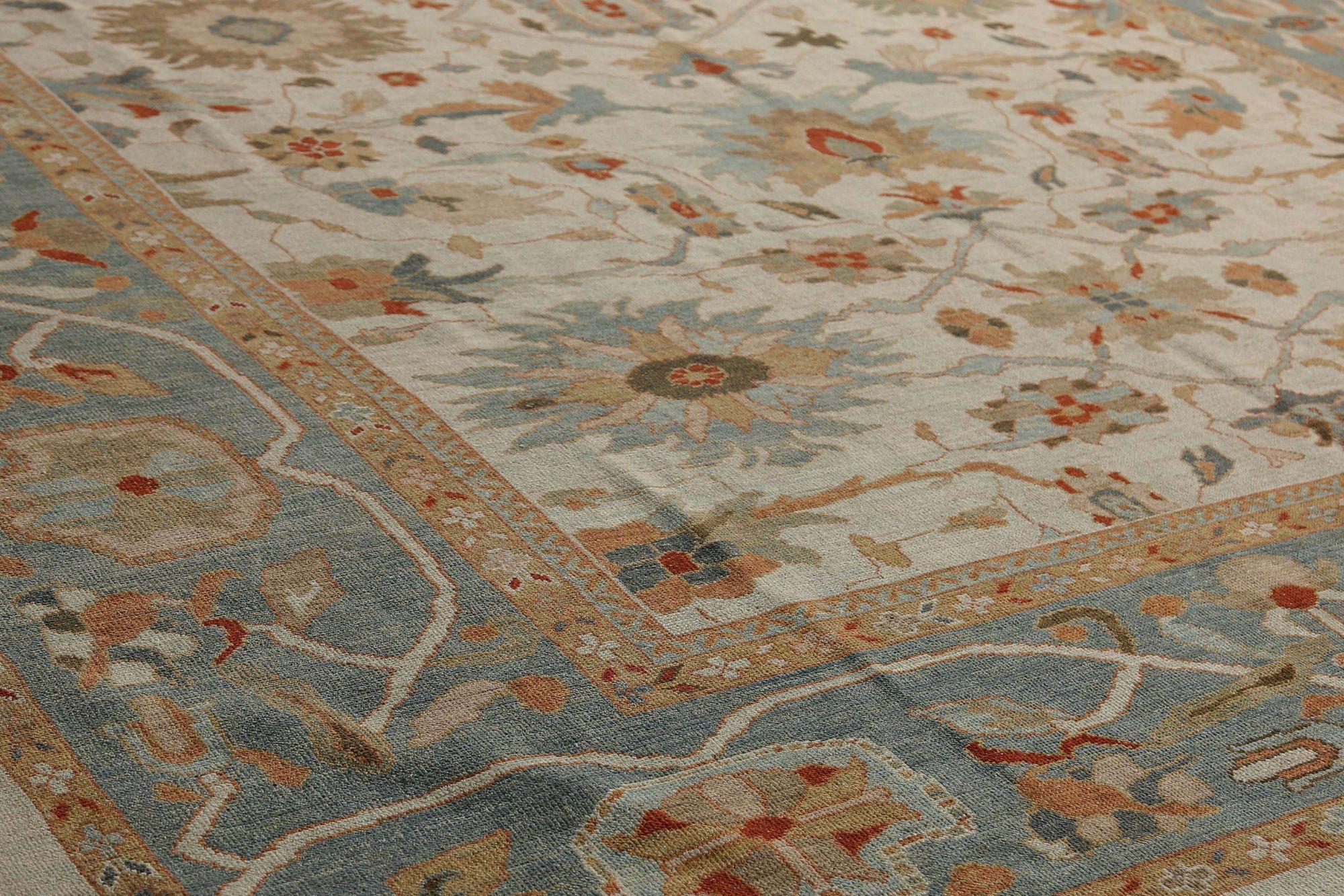 Afghanistan Sultanabad Over Size Teppich - Wolle Elfenbein Design - 95863 (Stammeskunst) im Angebot