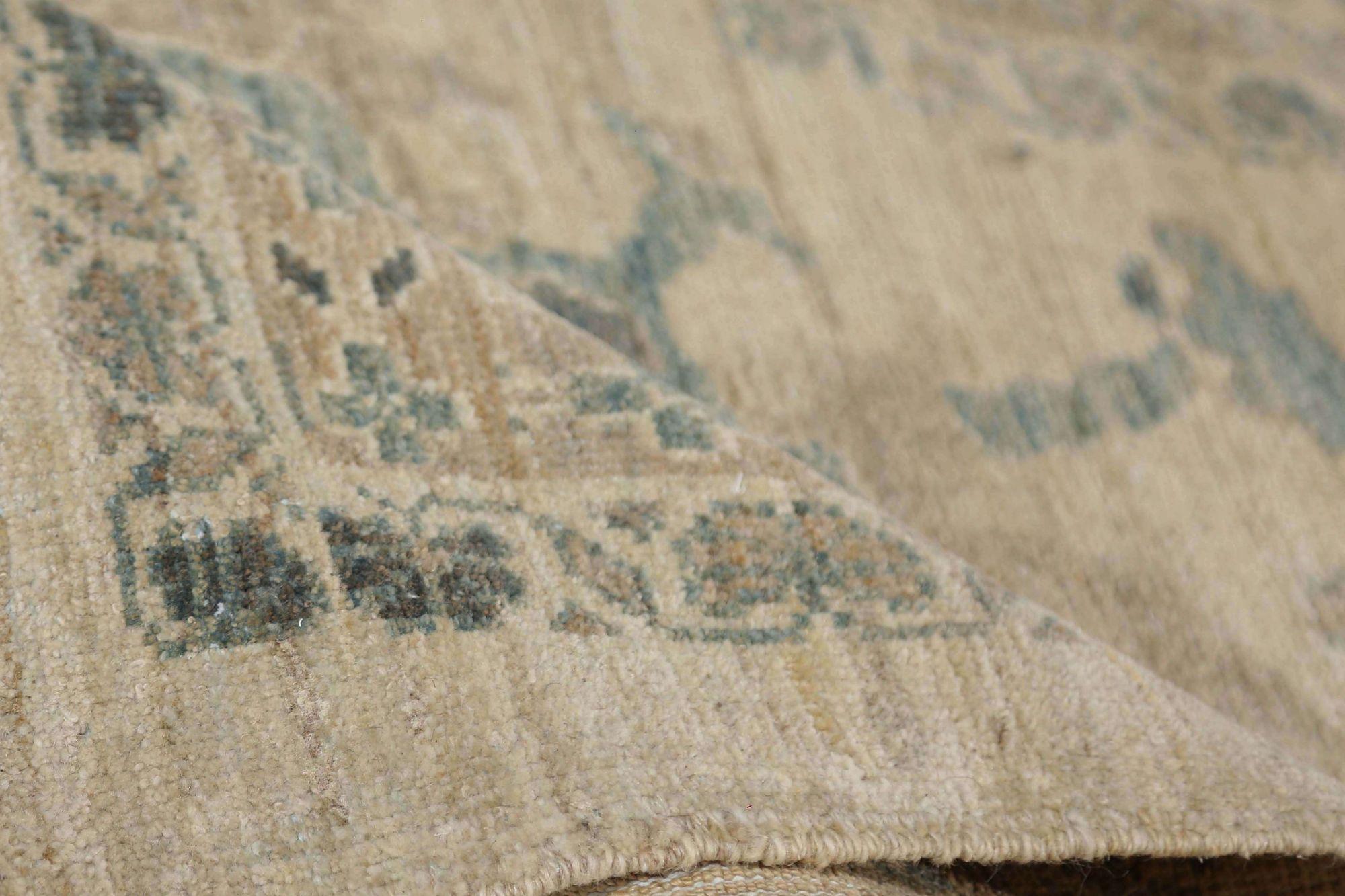 Afghanistan Sultanabad Over Size Teppich - Wolle Elfenbein Design - 95867 (Stammeskunst) im Angebot