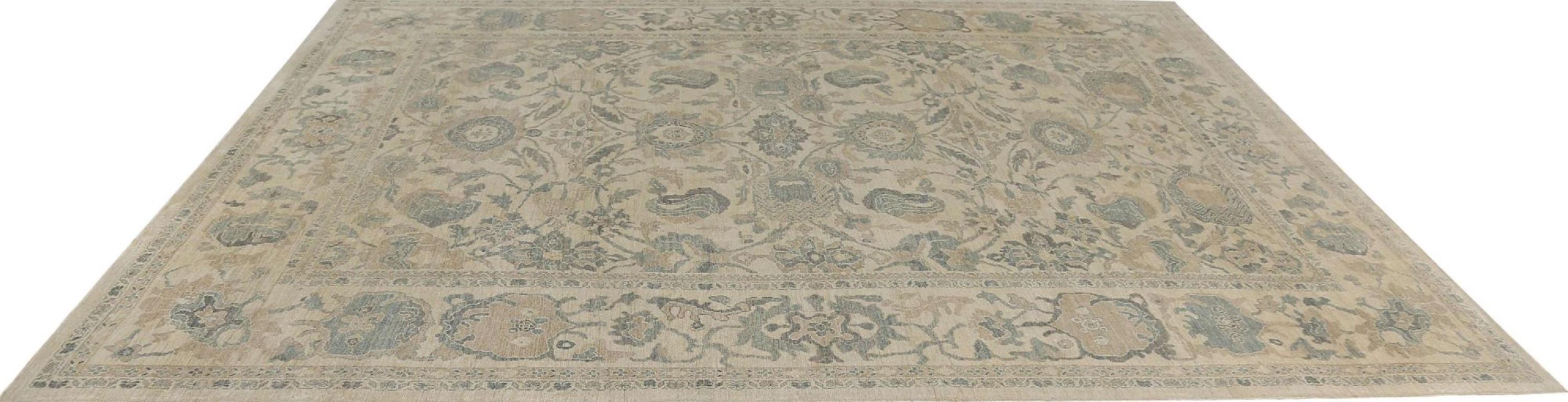 Afghanistan Sultanabad Over Size Teppich - Wolle Elfenbein Design - 95867 (Afghanisch) im Angebot