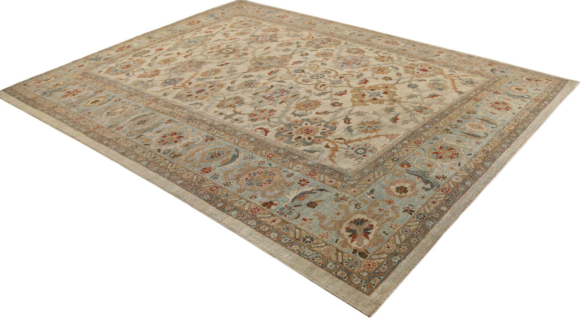 Afghanistan Sultanabad Over Size Teppich - Wolle Elfenbein Design - 95956 (Stammeskunst) im Angebot