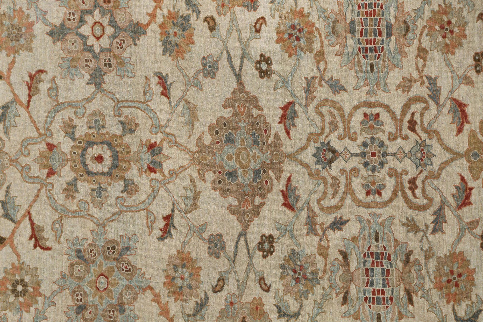 Afghanistan Sultanabad Over Size Teppich - Wolle Elfenbein Design - 95956 (Afghanisch) im Angebot
