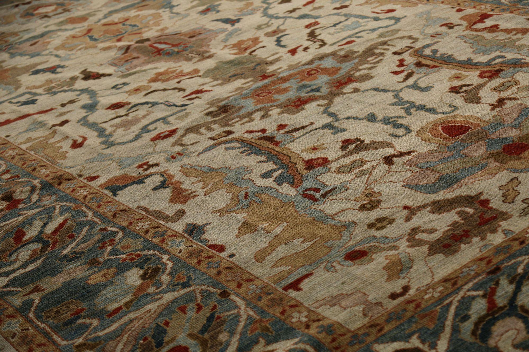 Afghanistan Sultanabad Over Size Teppich - Wolle Elfenbein Design - 96164 (Stammeskunst) im Angebot