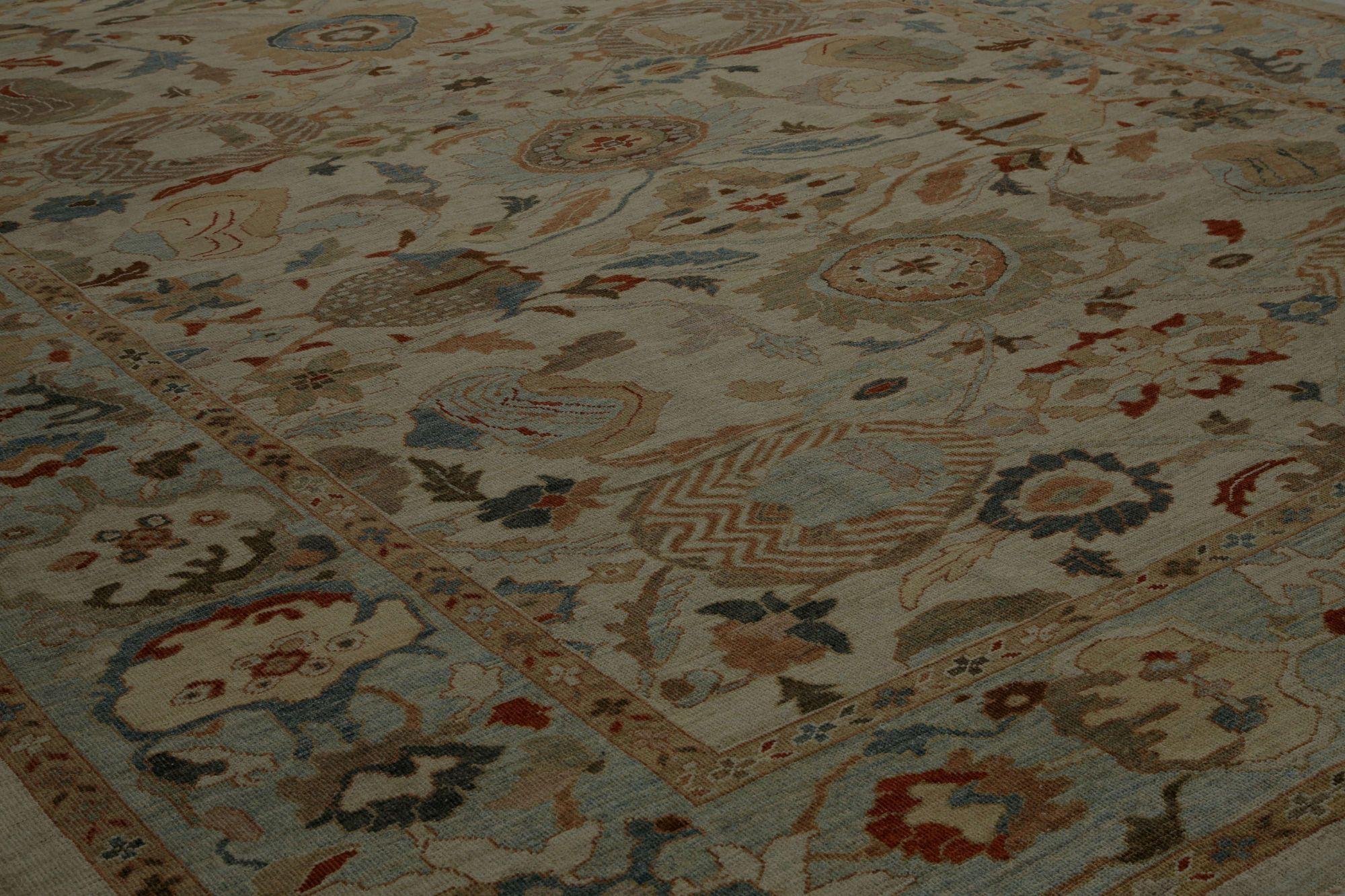 Afghanistan Sultanabad Over Size Teppich - Wolle Elfenbein Design - 96179 (Stammeskunst) im Angebot