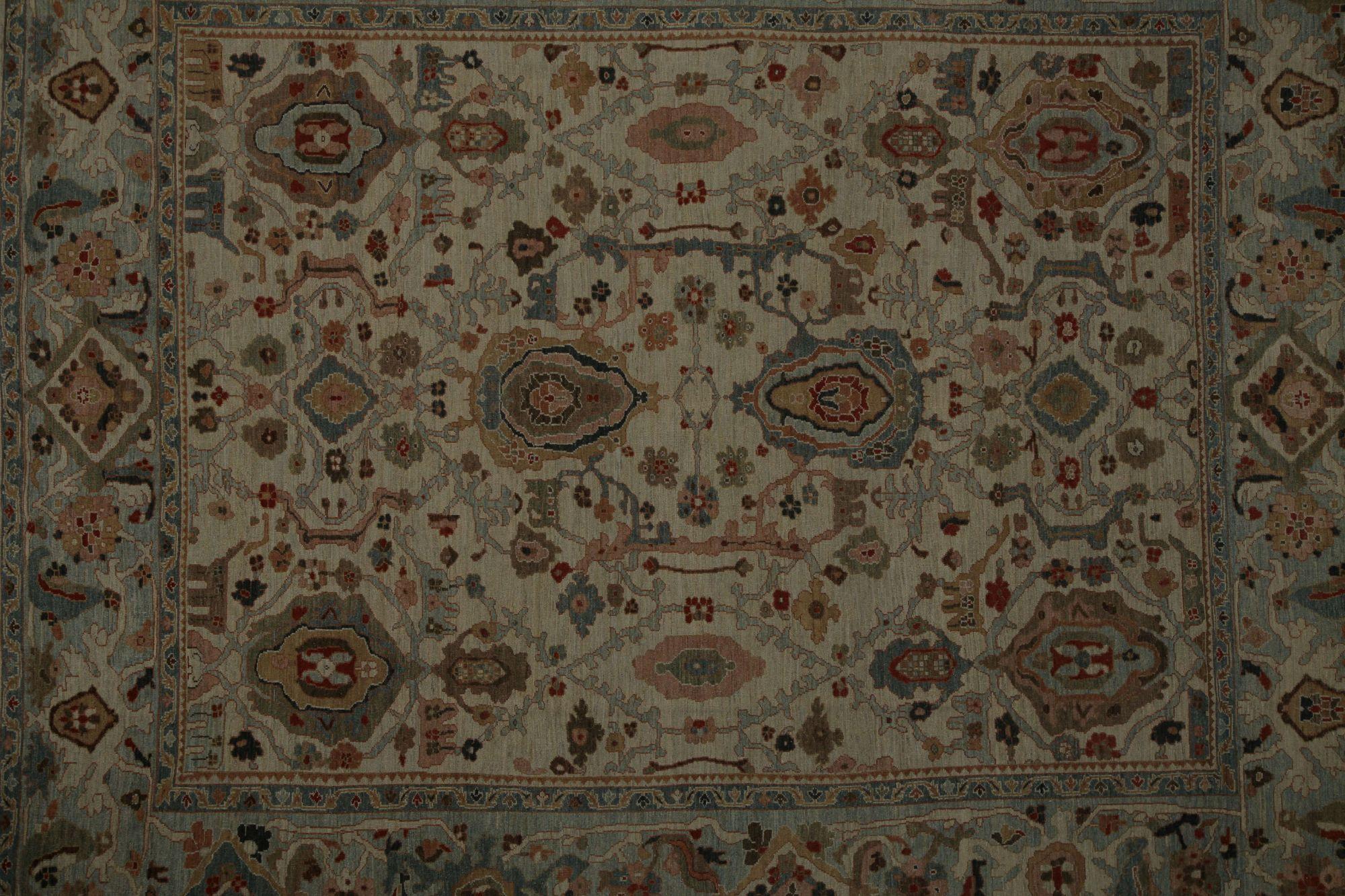 Afghanistan Sultanabad Over Size Teppich - Wolle Elfenbein Design - 96184 (Handgeknüpft) im Angebot