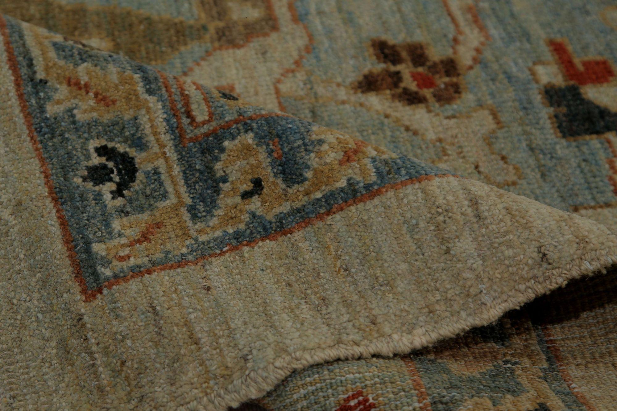 Afghanistan Sultanabad Over Size Teppich - Wolle Elfenbein Design - 96184 im Zustand „Hervorragend“ im Angebot in Dallas, TX