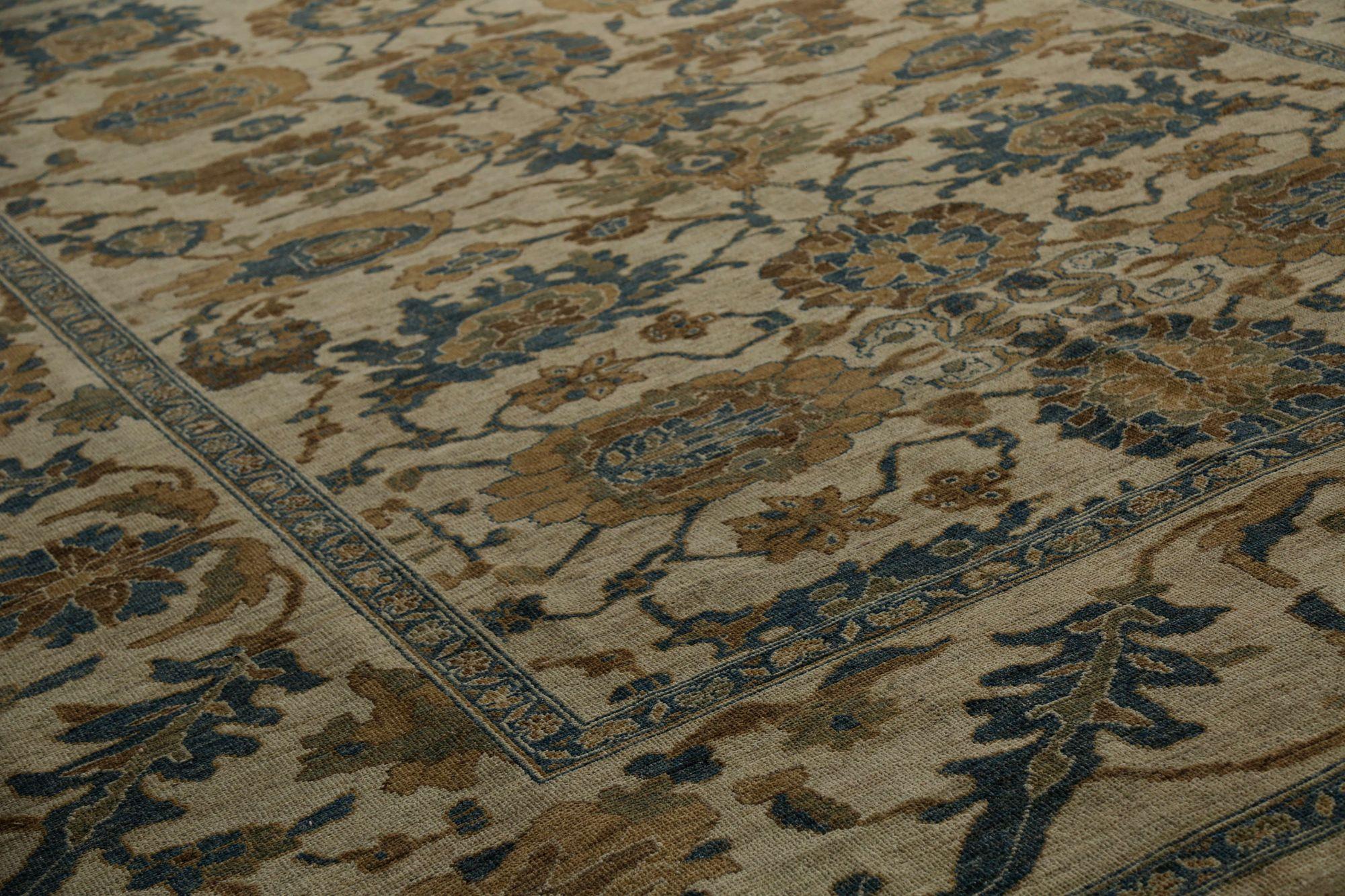 Afghanistan Sultanabad Over Size Teppich - Wolle Elfenbein Design - 96191 (Stammeskunst) im Angebot