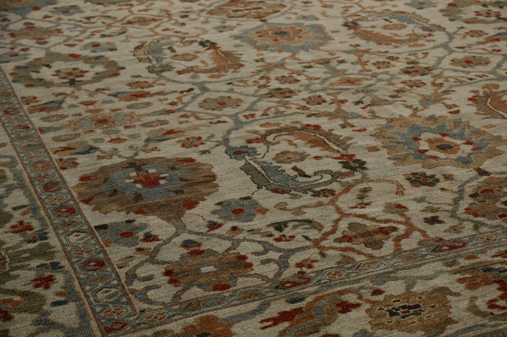 Afghanistan Sultanabad Over Size Teppich - Wolle Elfenbein Design - 96214 (Stammeskunst) im Angebot