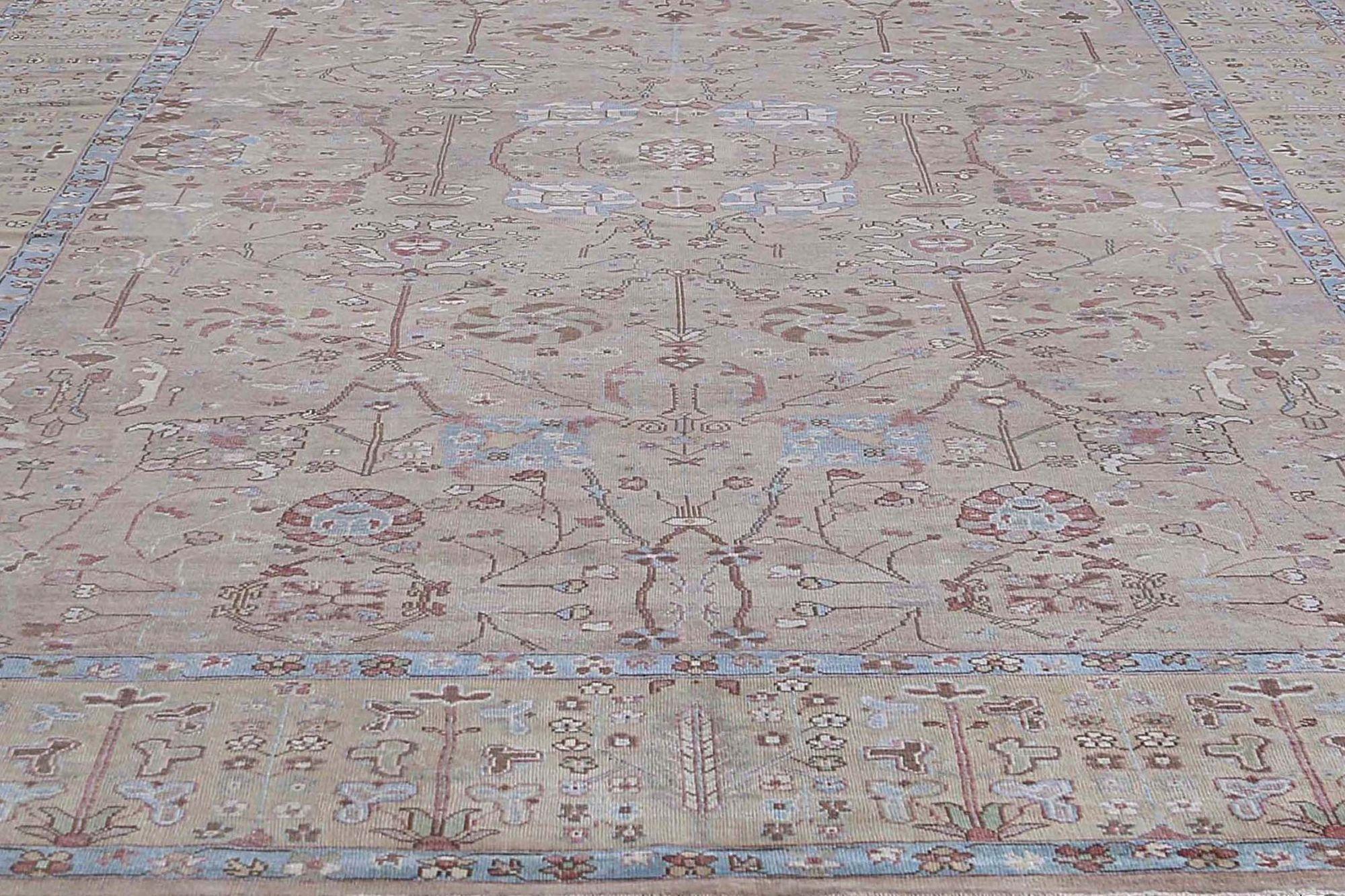 Afghanistan Sultanabad Over Size Teppich - Wolle Elfenbeinrosa Design - 97025 im Zustand „Hervorragend“ im Angebot in Dallas, TX