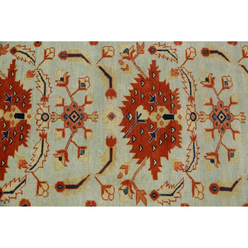 Annodato a mano Tappeto Afghanistan Sultanabad Rugs - Lana Avorio Rosso - 95535 in vendita