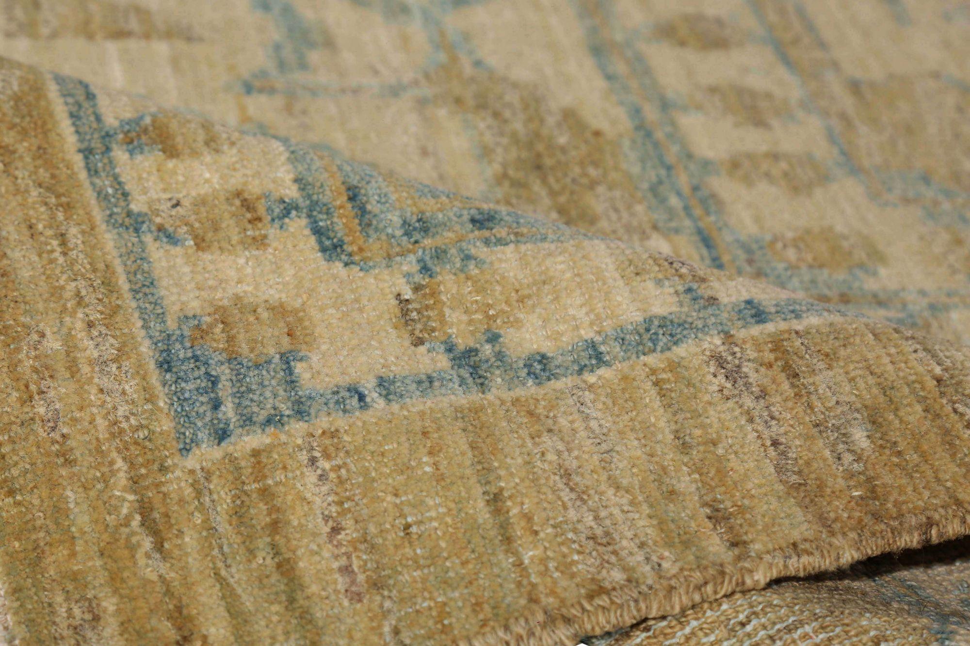 Afghano Tappeto Afghanistan Sultanabad Rugs - Lana Avorio Giallo - 95814 in vendita