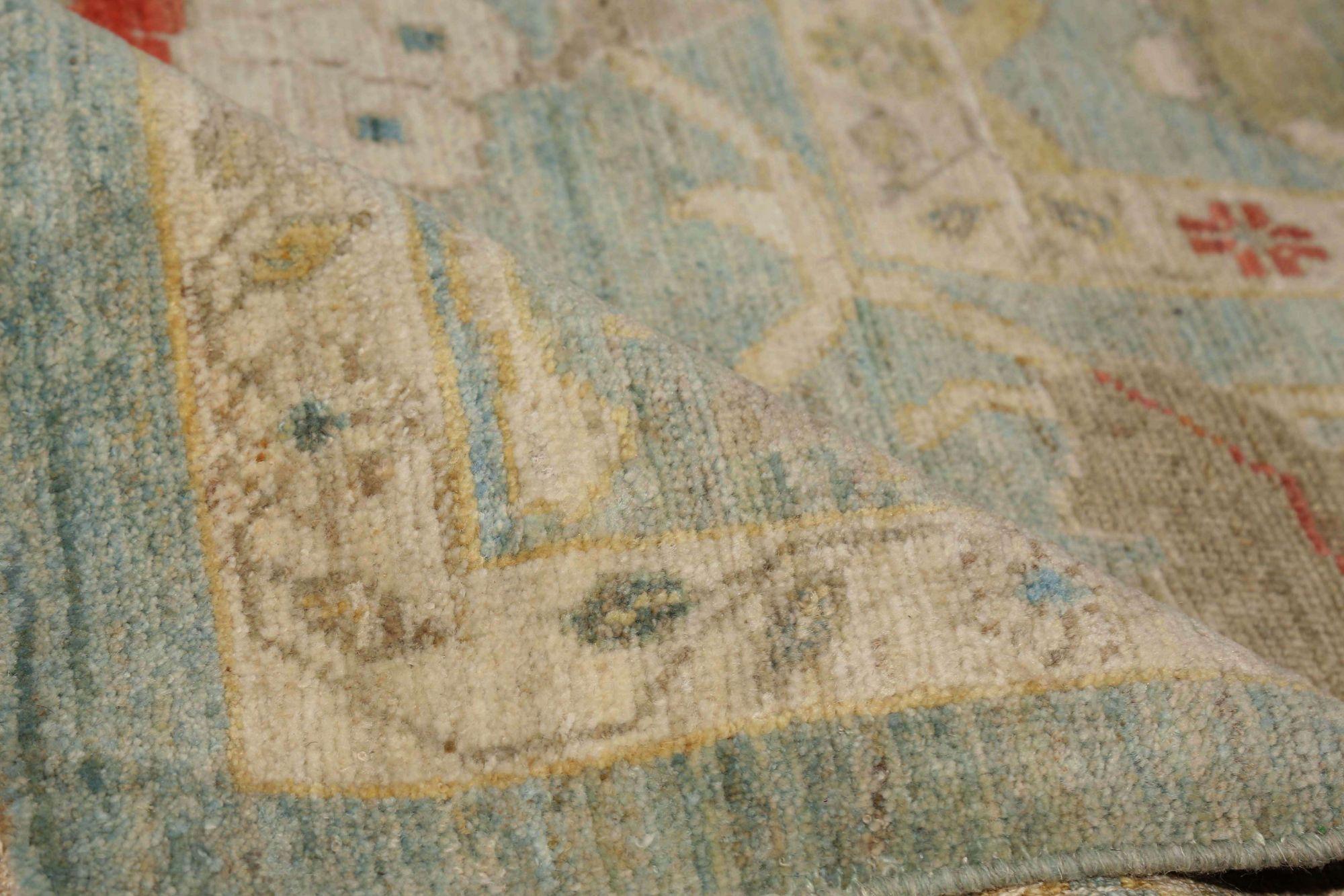 Afghanistan Sultanabad Over Size Teppich - Wolle Hellblau Design - 95746 (Stammeskunst) im Angebot