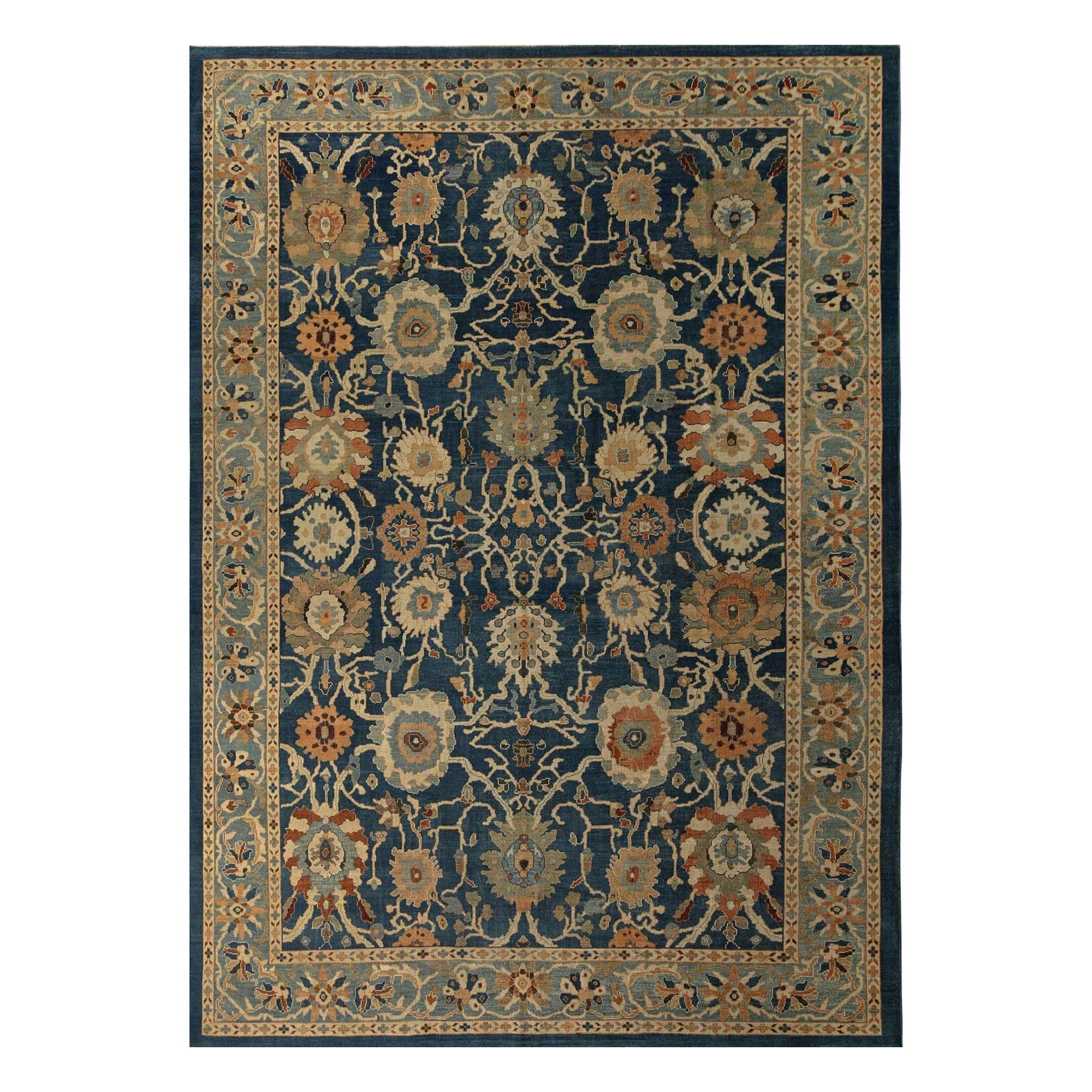 Alfombra Afganistán Sultanabad Rugs - Lana Diseño Azul Marino - 95862 en venta