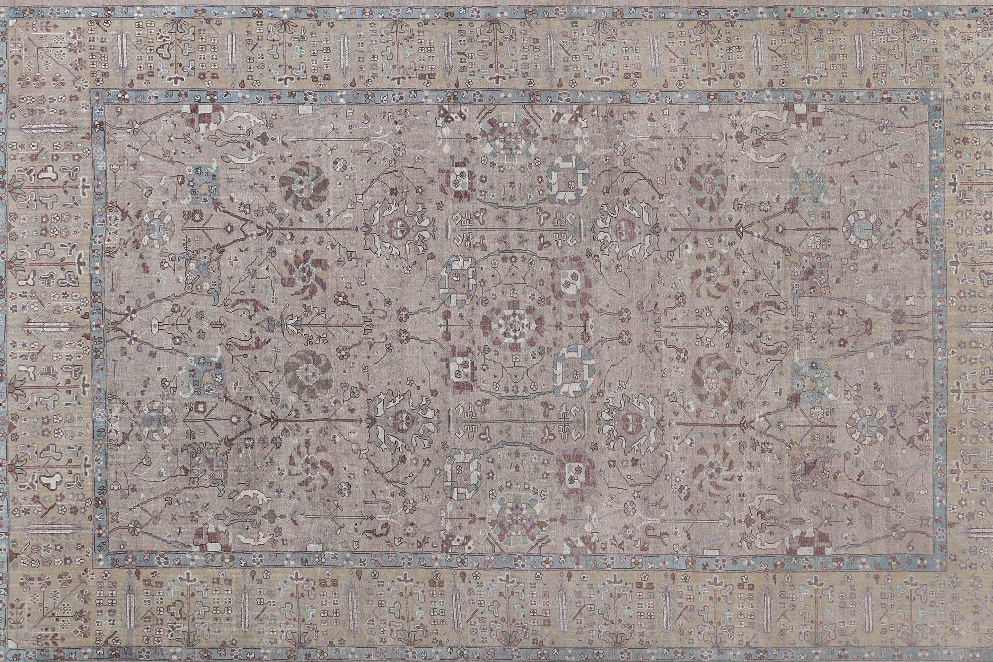 Afghanistan Sultanabad Over Size Teppich aus Wolle in Taupe in Übergröße - 95459 (Türkisch) im Angebot