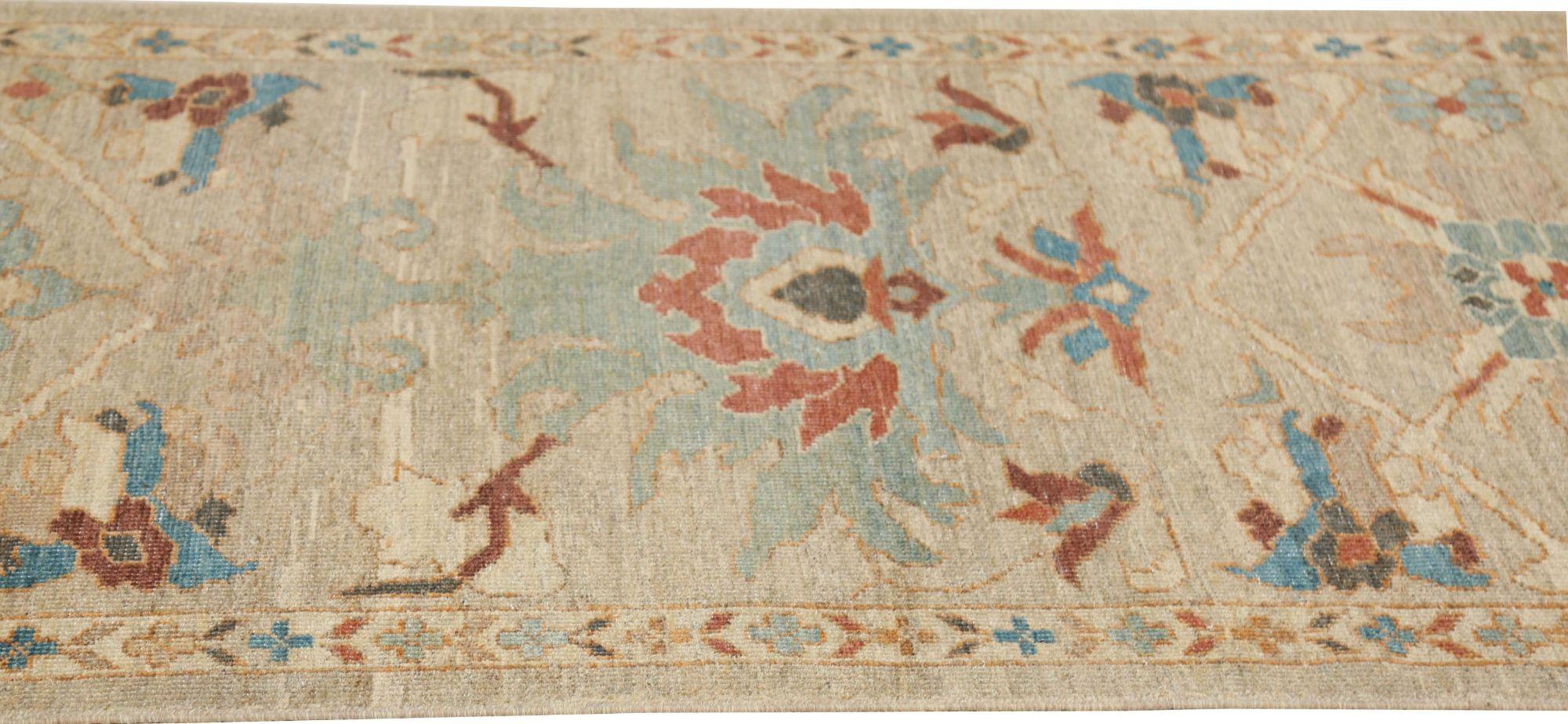 Sultanabad-Läufer aus Wolle in Blau und Elfenbein aus Afghanistan Sultanabad - 95781 (Afghanisch) im Angebot