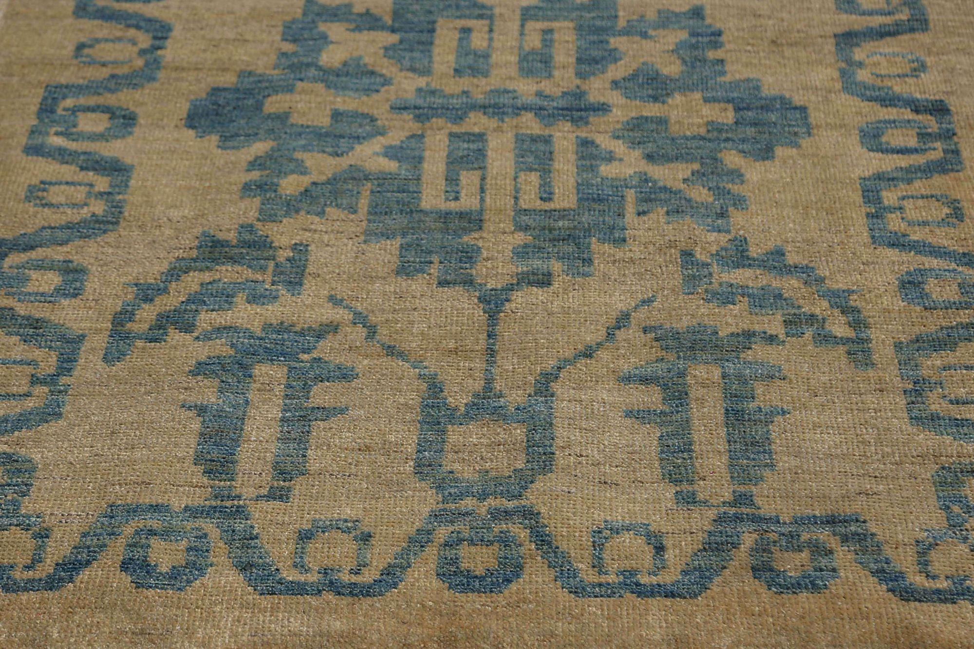 Afghanistan Sultanabad Runner Rug - Wool Brown Design - 95826 In Excellent Condition For Sale In Dallas, TX