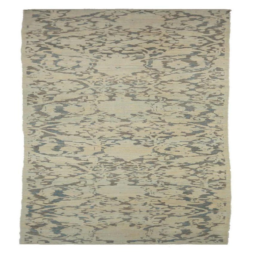 Afghanistan Sultanabad Runner Rug - Wool Brown Gray Ivory - 88637 For Sale