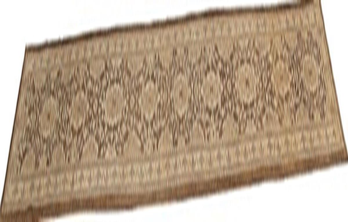 Afghanistan Sultanabad Läufer Teppich - Wolle Braun Elfenbein Design - 95820 (Handgeknüpft) im Angebot