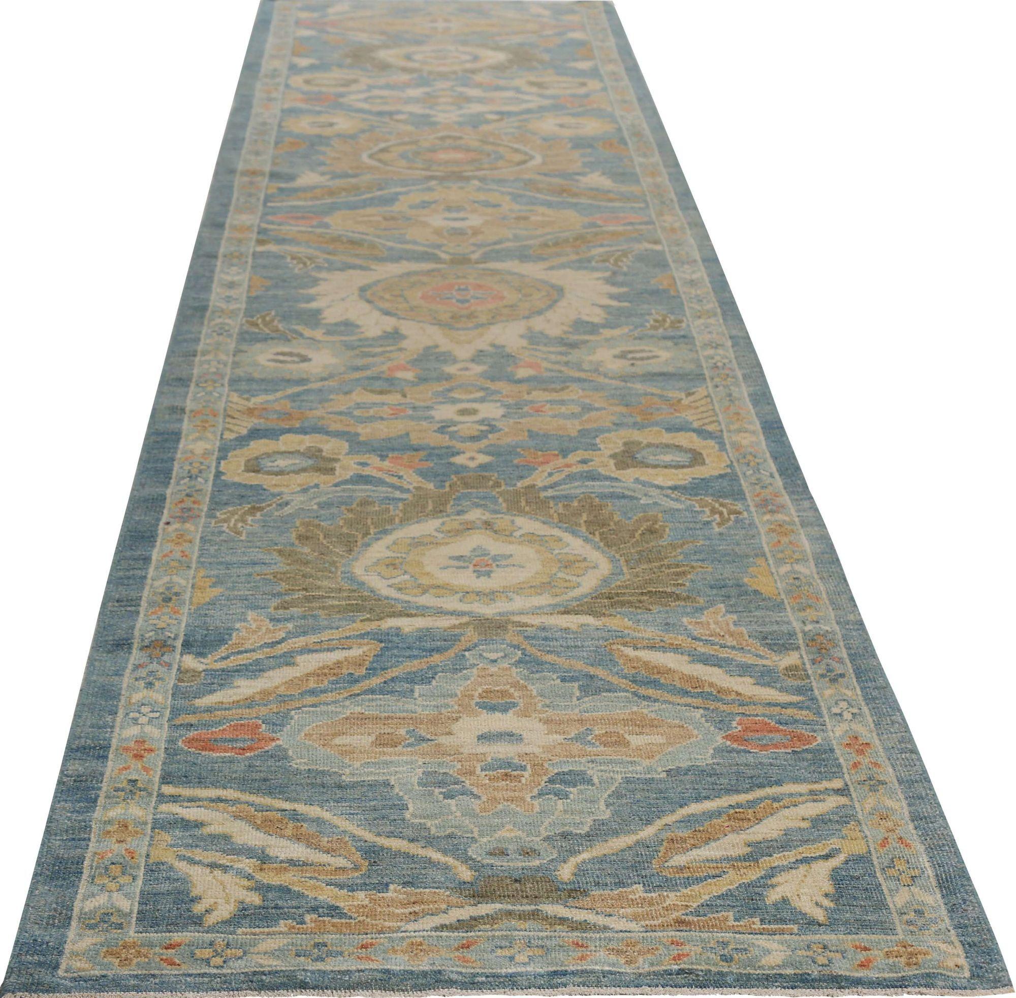 Sultanabad-Läufer aus Afghanistan in Sultanabad in Grau - Wolle mit grauem Design - 95776 (Türkisch) im Angebot